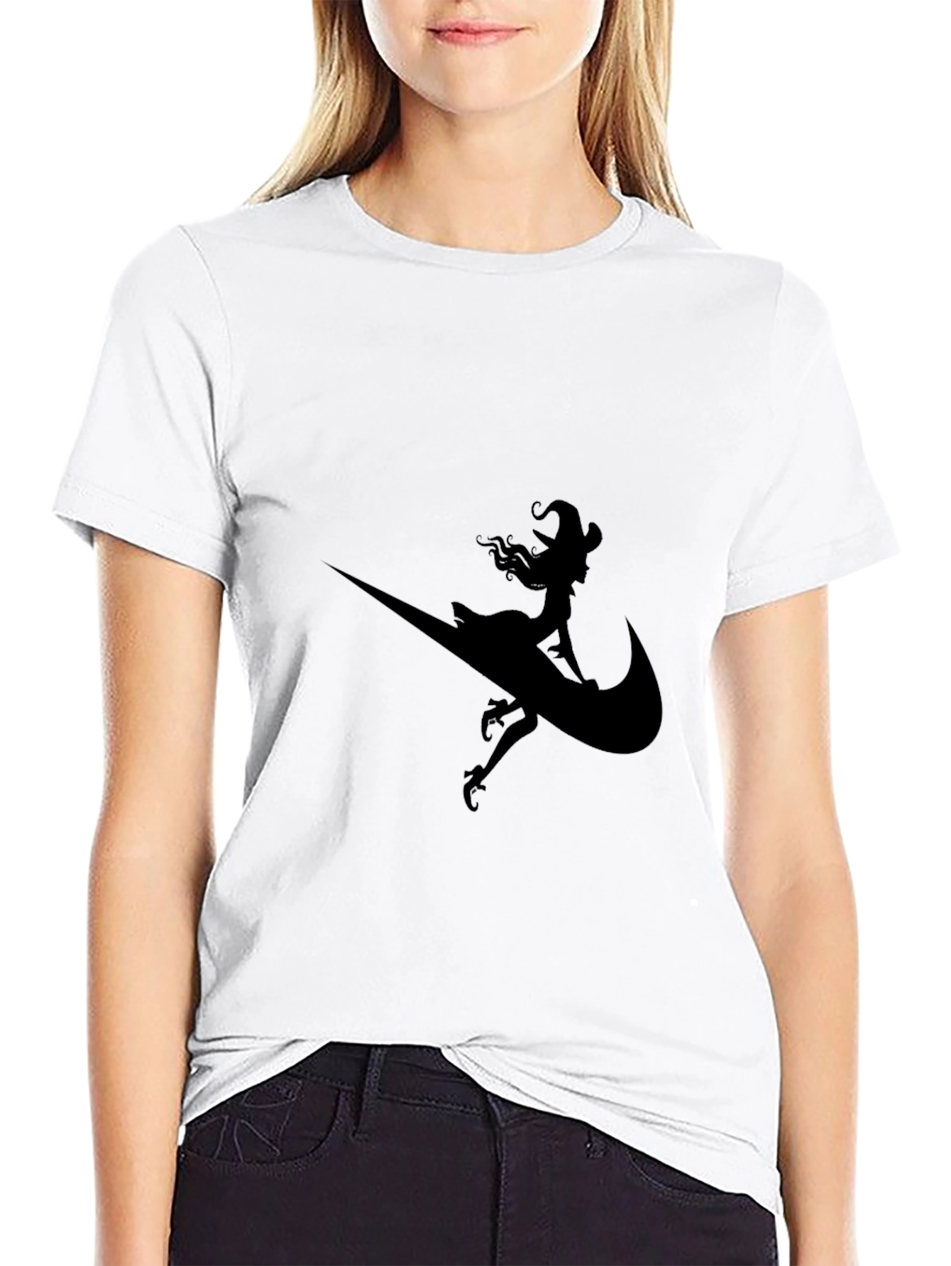Black Witch Nike Swoosh Black T-Shirt view 9