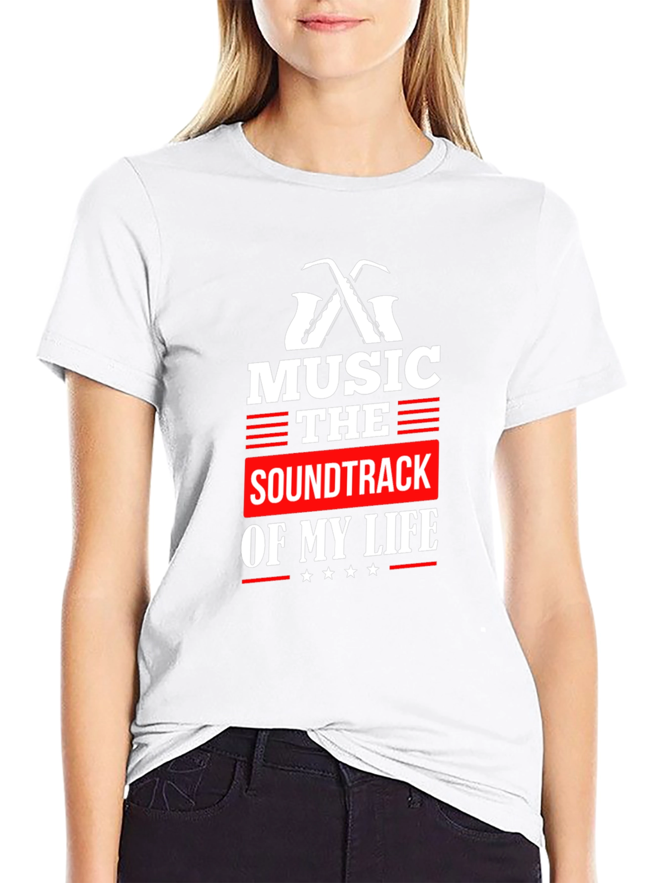 Black Music is the Soundtrack of My Life Black Graphic Tee view 9