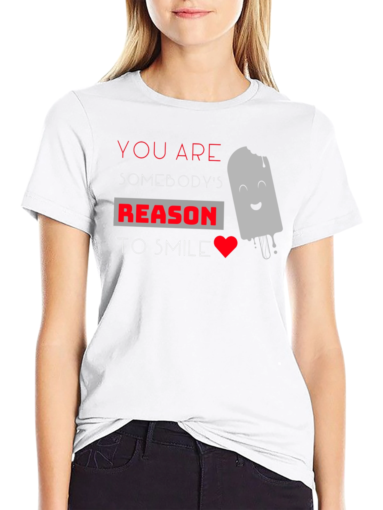 Black You Are Somebody's Reason To Smile Graphic T-Shirt view 9