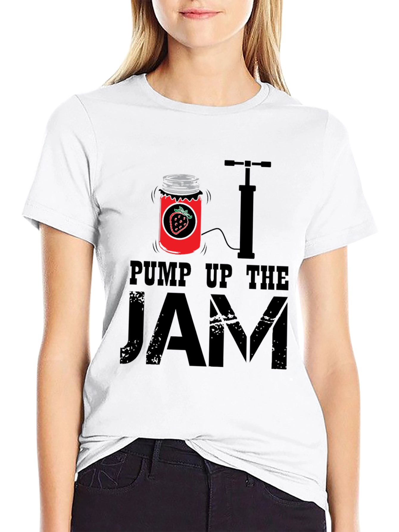 Black Pump Up The Jam T-Shirt - Novelty Graphic Tee view 9