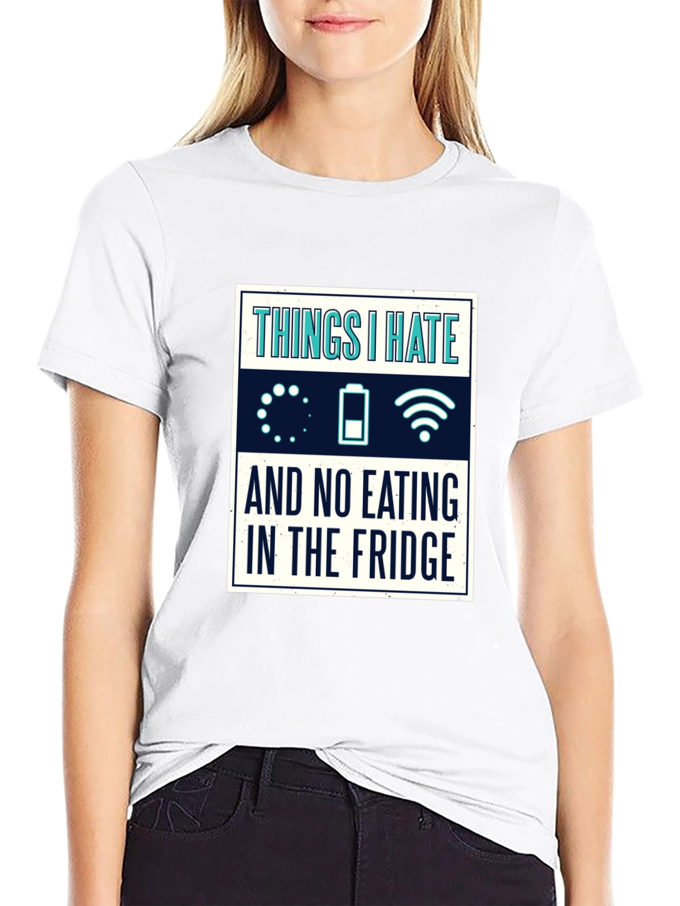 Black Funny 'Things I Hate' Black Graphic Tee view 9