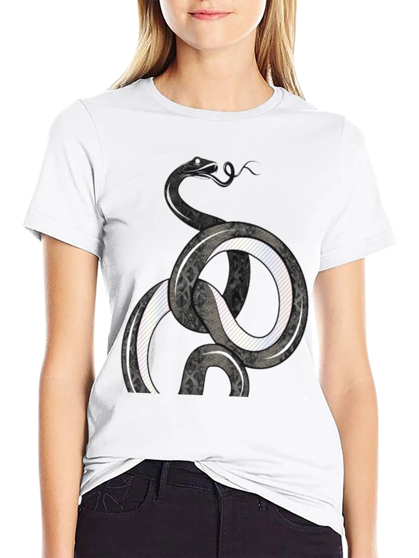 Black Snake Graphic Print Tee view 9