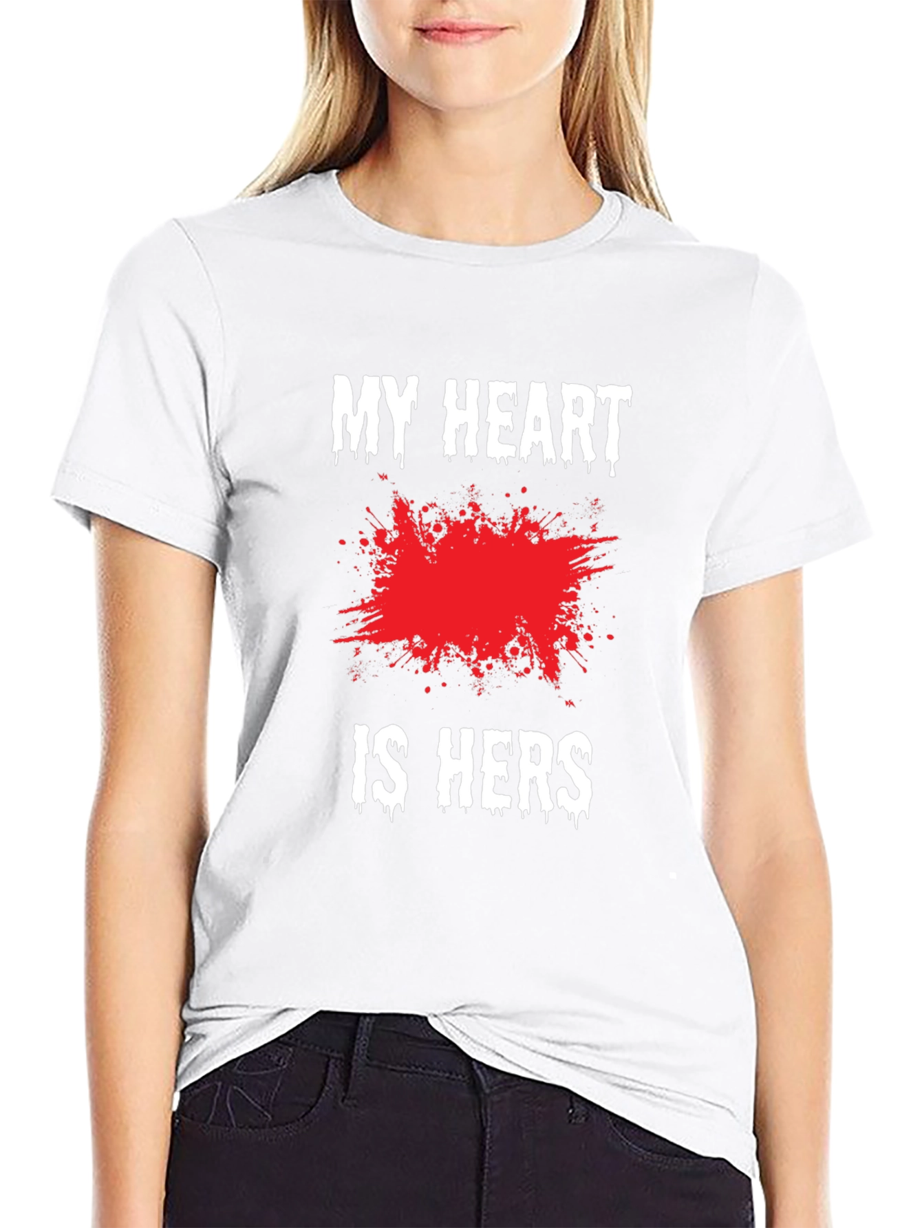 Black My Heart is Hers Black Graphic Tee view 9