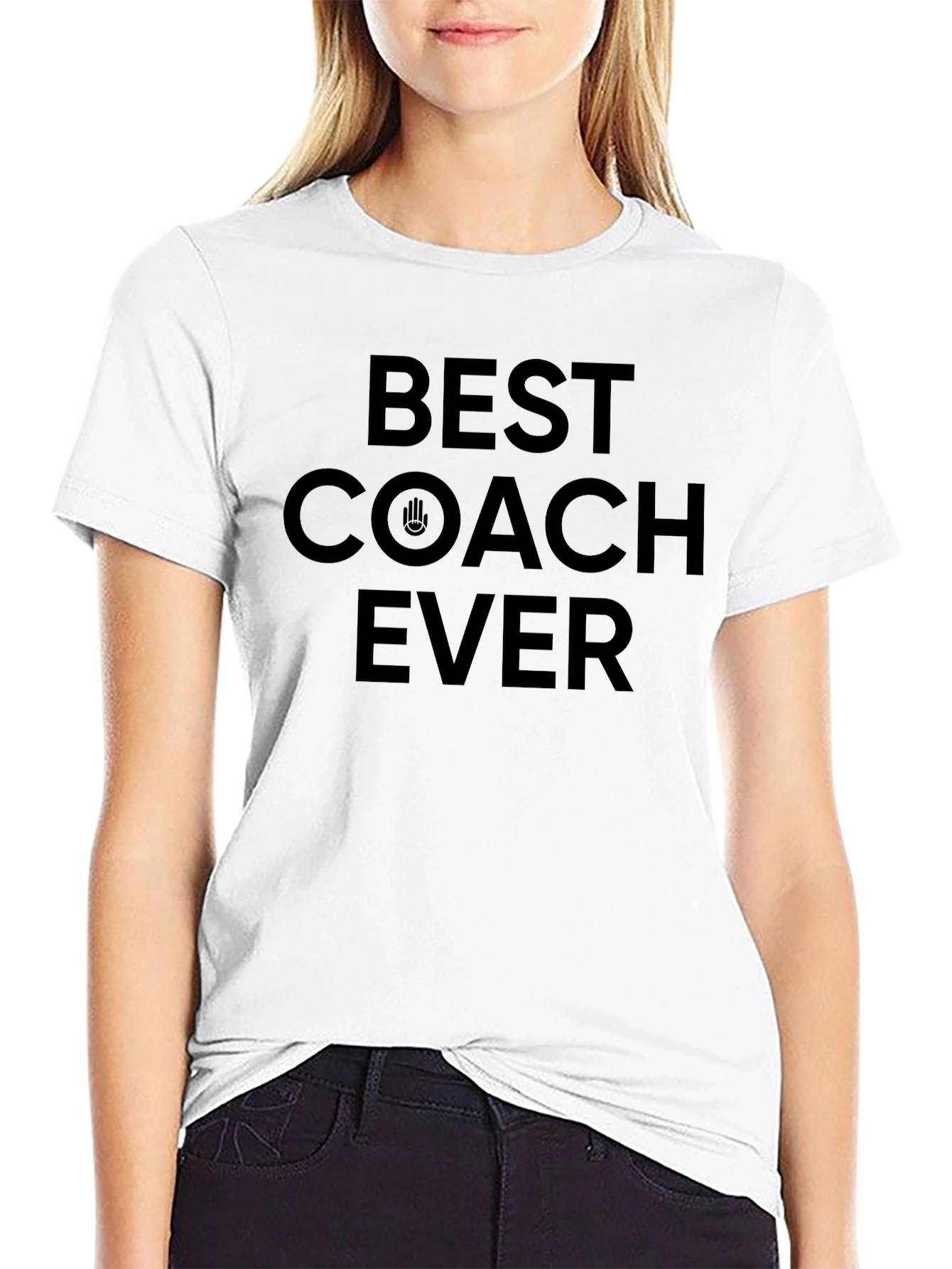 Black Best Coach Ever Black Graphic T-Shirt view 9