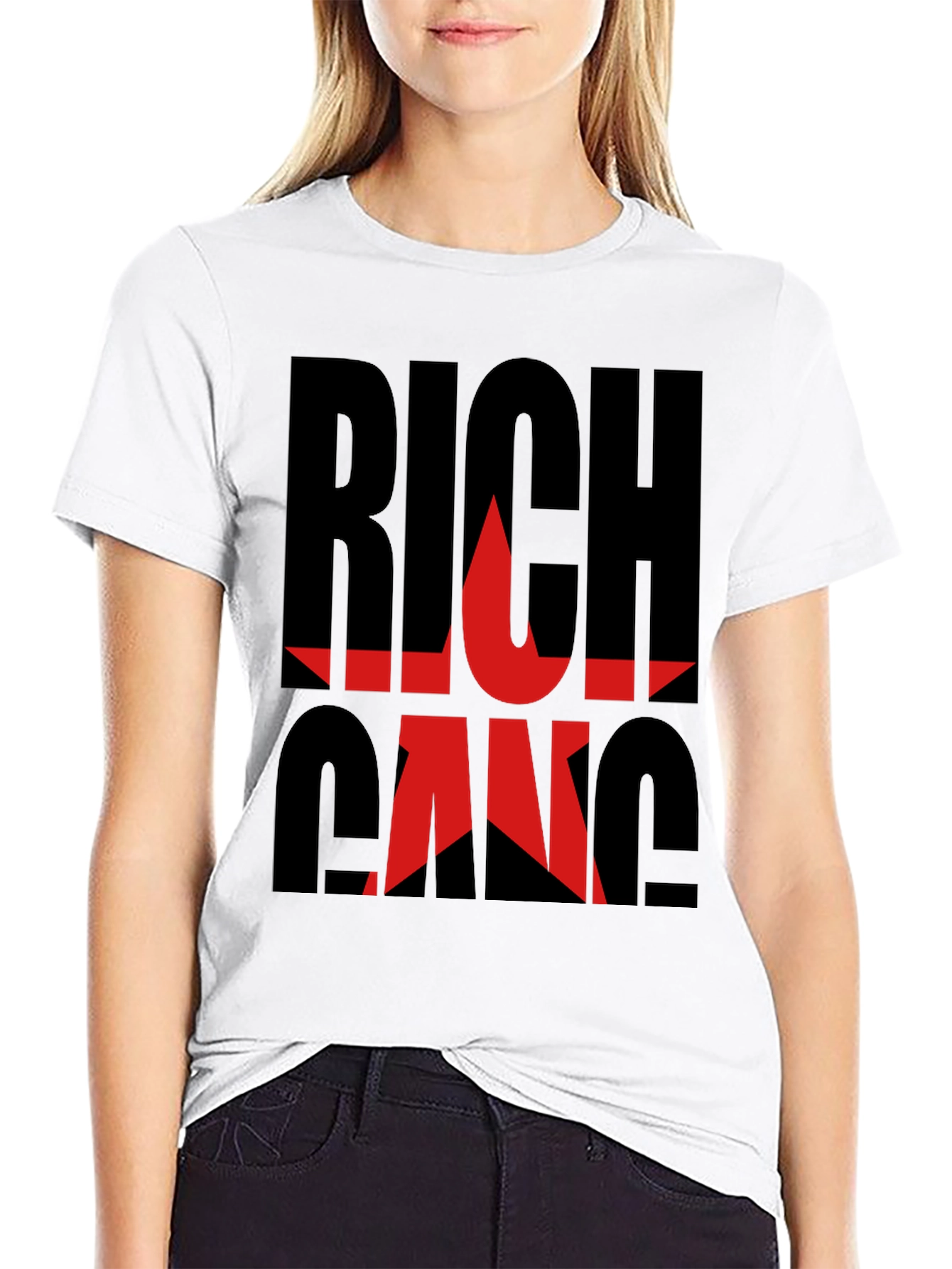 Black Rich Gang Black Graphic T-Shirt view 9