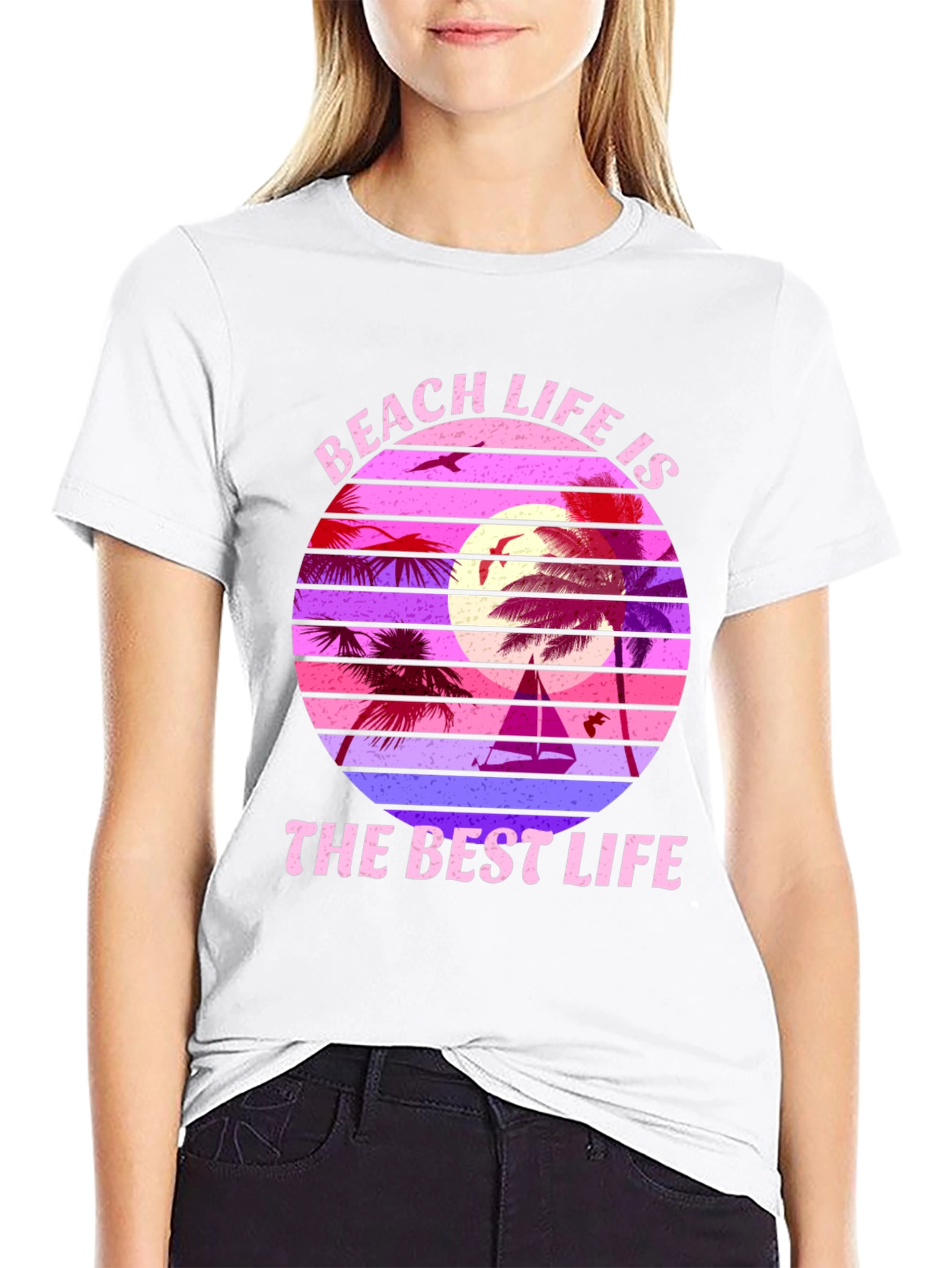 Black Beach Life T-Shirt view 9