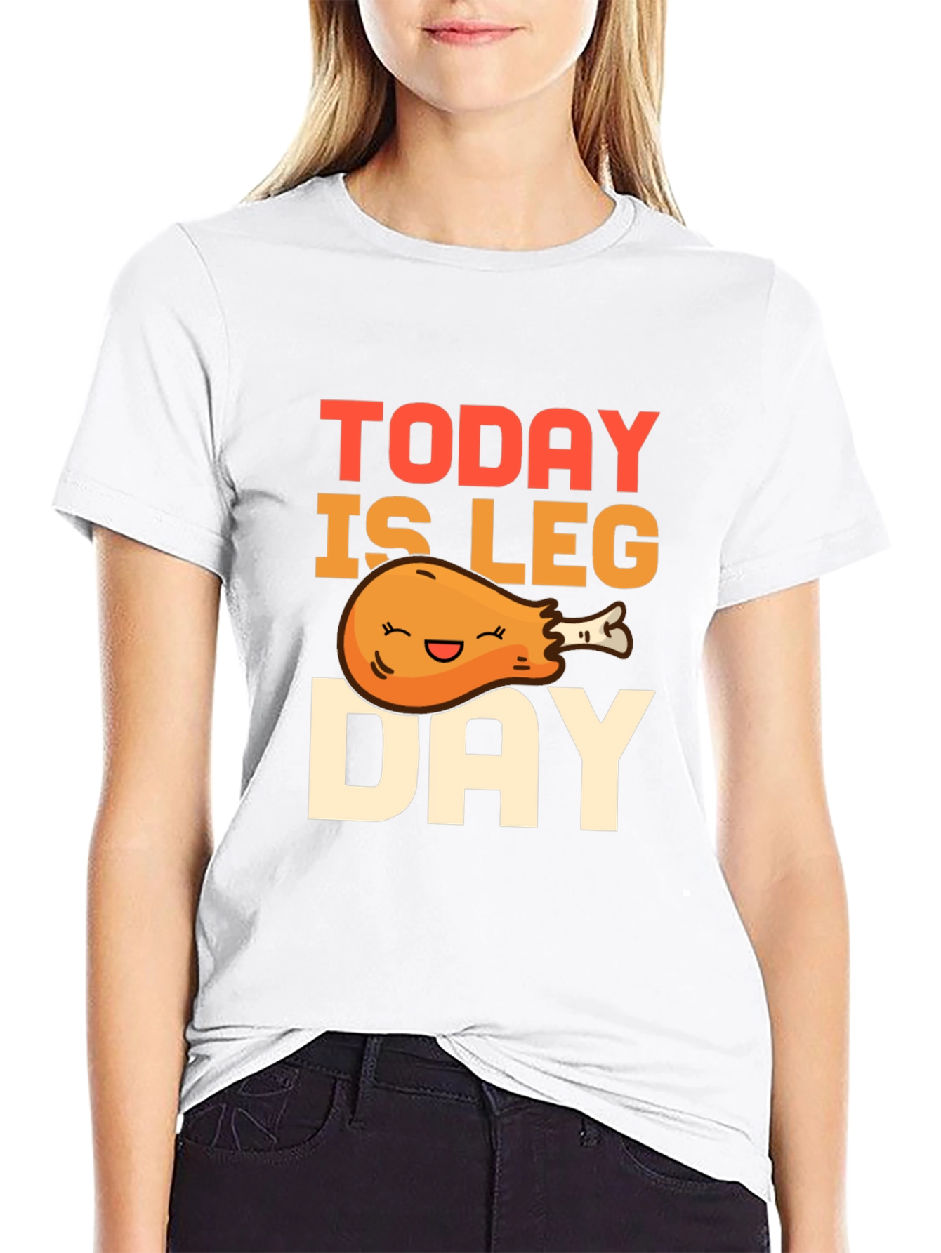 Black Today is Leg Day T-Shirt - Funny Workout Tee view 9