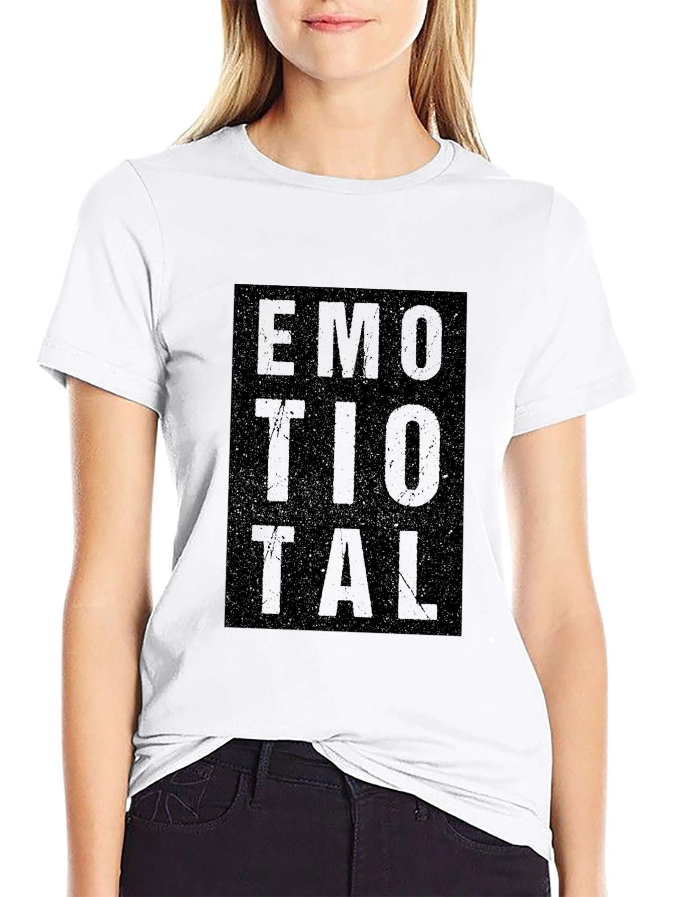 Black Emotional Graphic T-Shirt - Casual Black Tee view 9