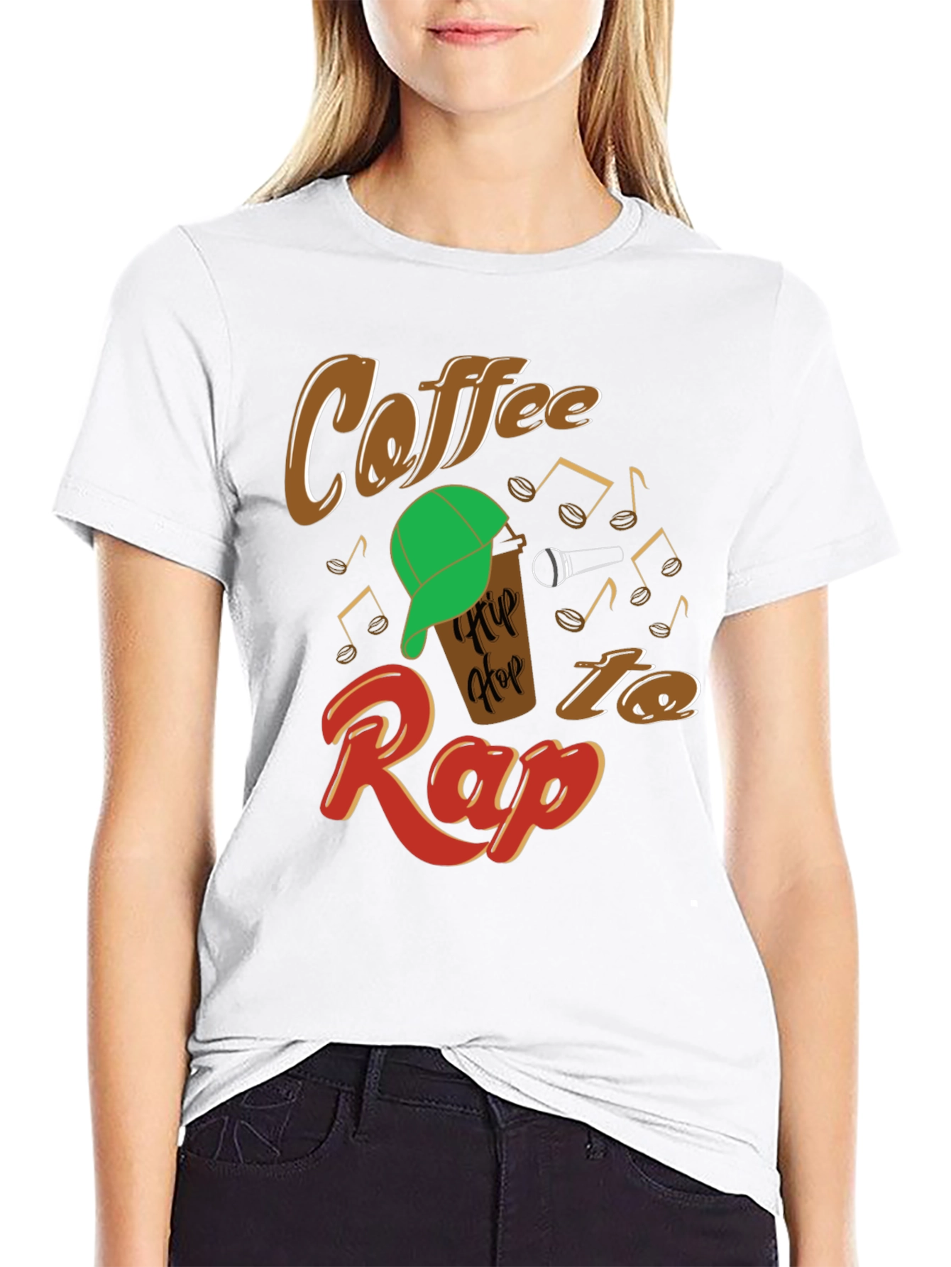 Black Coffee Hip Hop Rap Graphic T-Shirt view 9