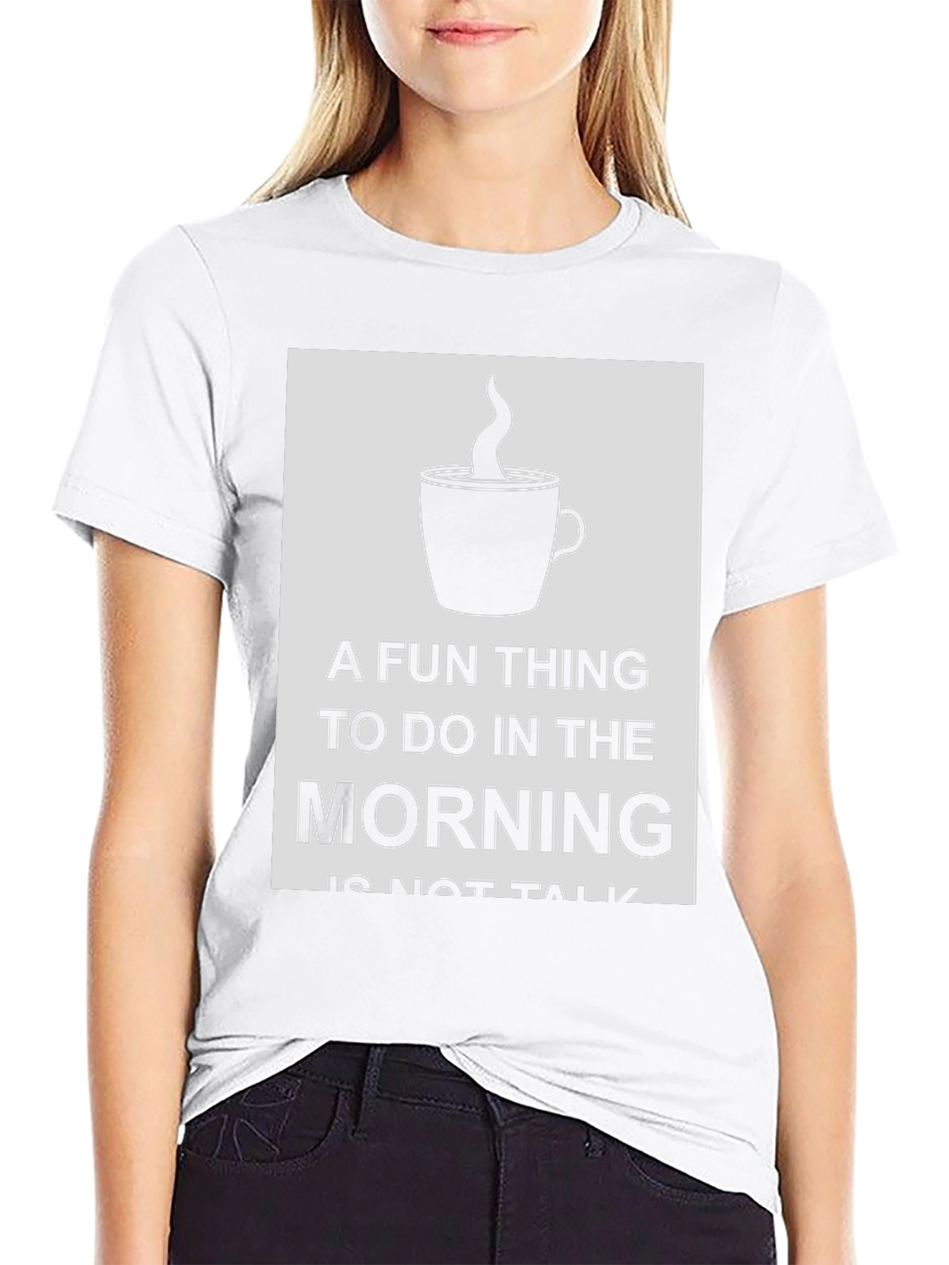 Black Funny Morning Coffee Graphic T-Shirt view 9