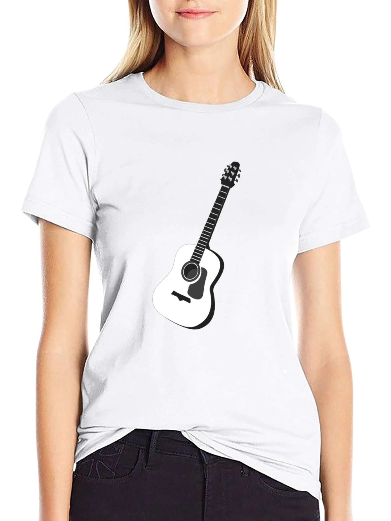 Black Guitar Graphic Tee - Musician T-Shirt view 9