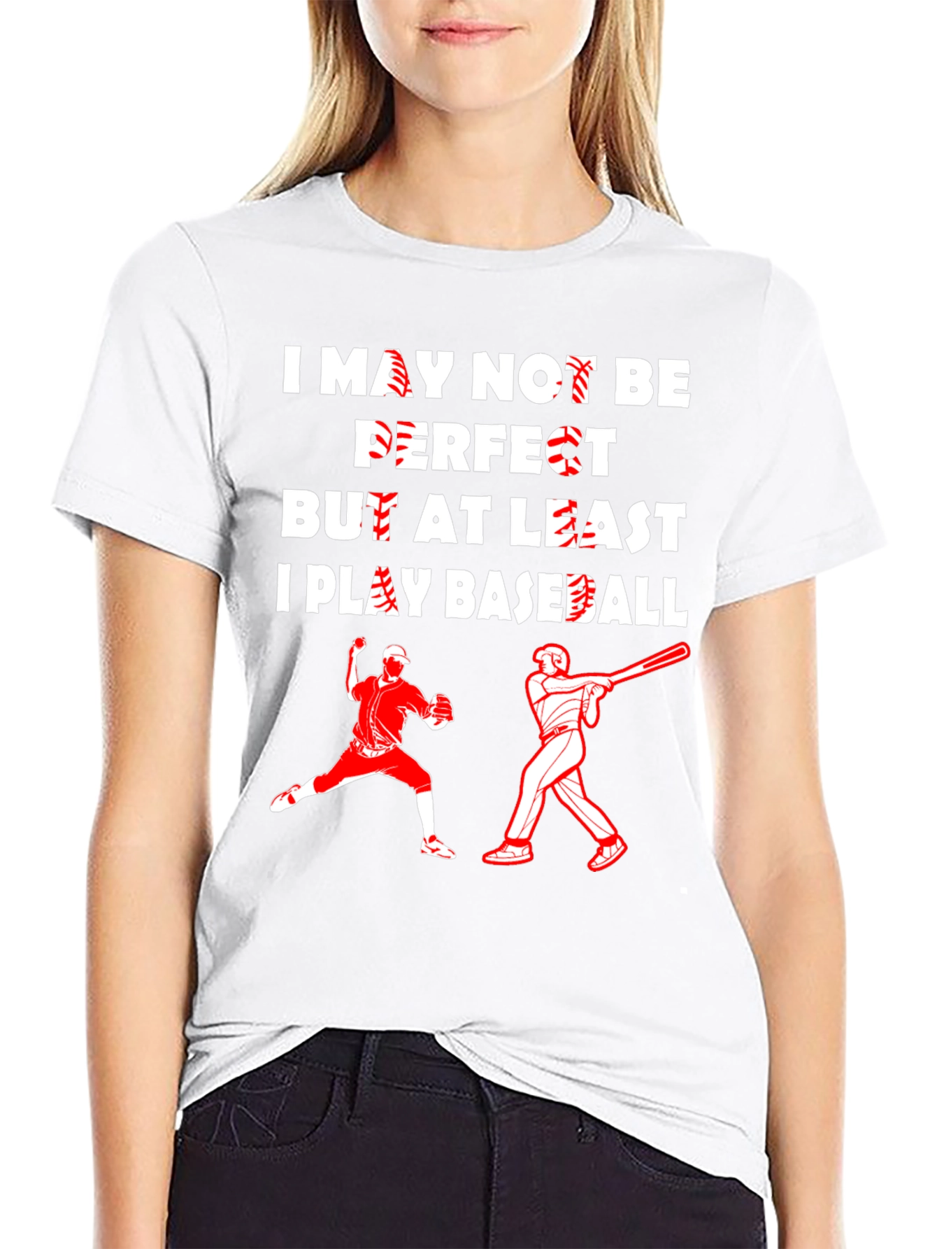 Black Funny Baseball Player Graphic T-Shirt view 9