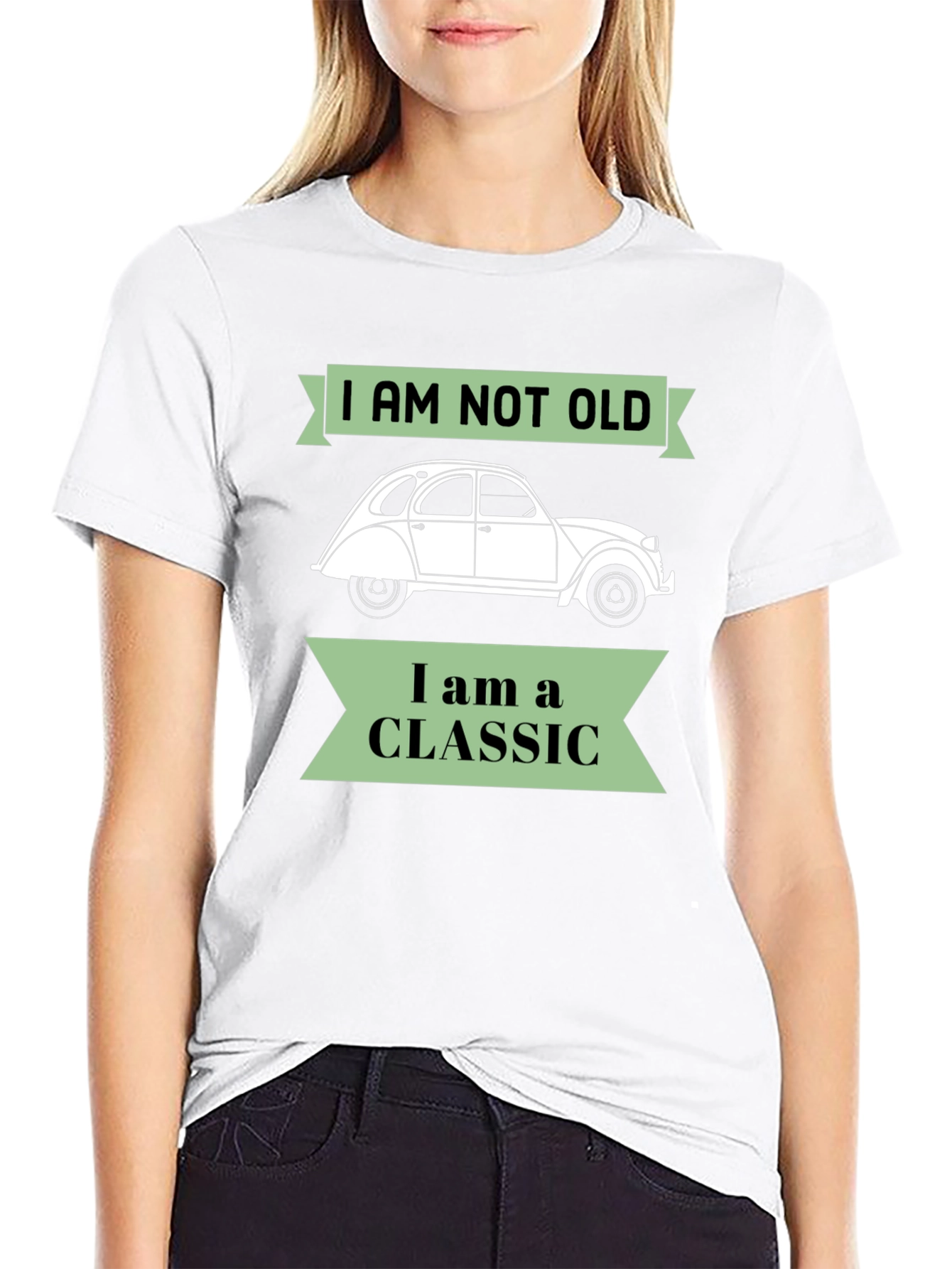 Black Classic Car T-Shirt - I Am Not Old I am a Classic view 9
