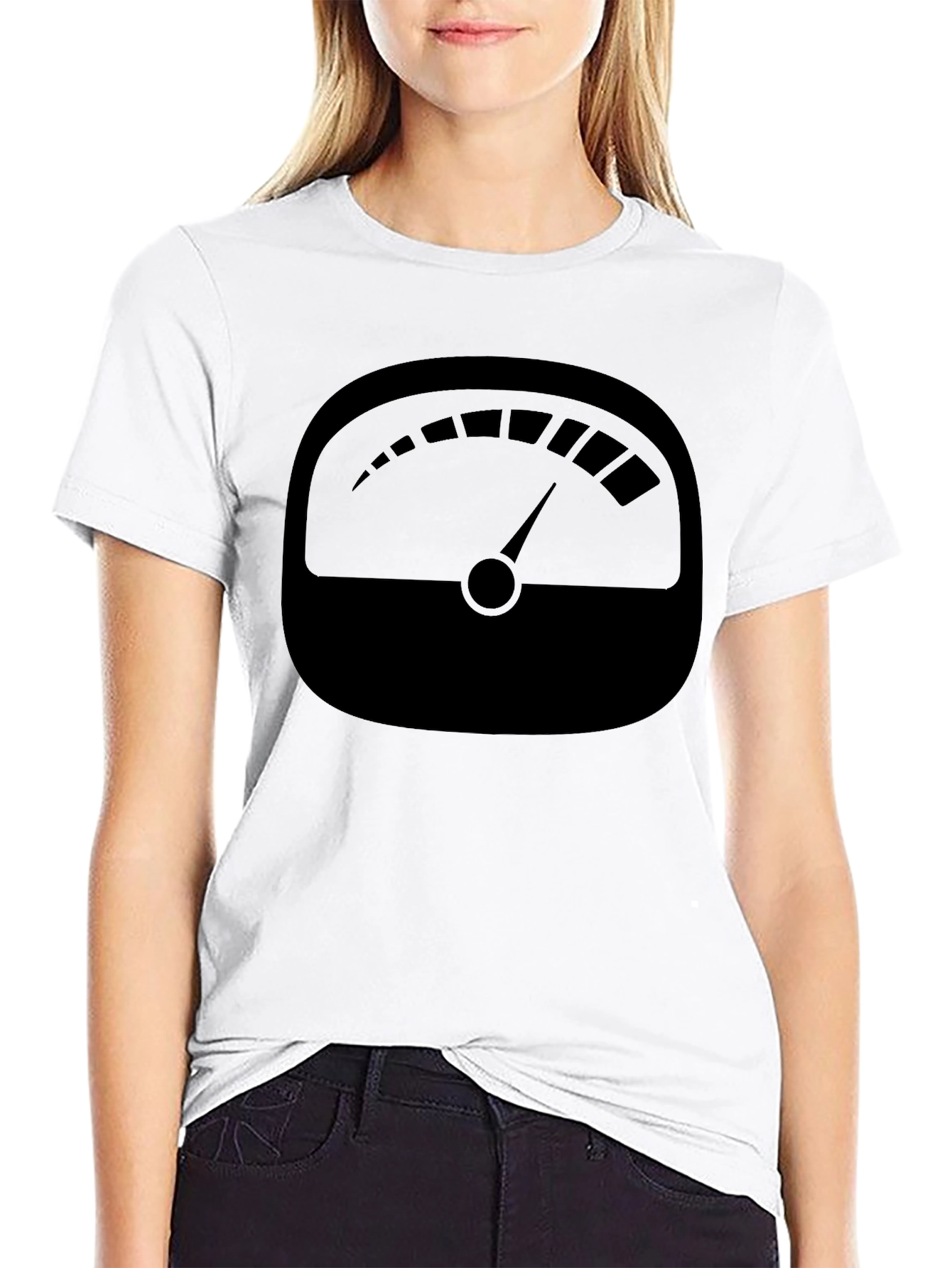 Black Black Gauge Graphic Tee - Unique Design view 9