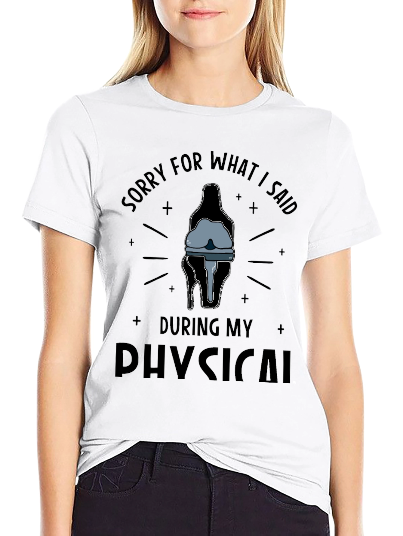 Black Funny Physical Therapy T-Shirt - Sorry for What I Said view 9
