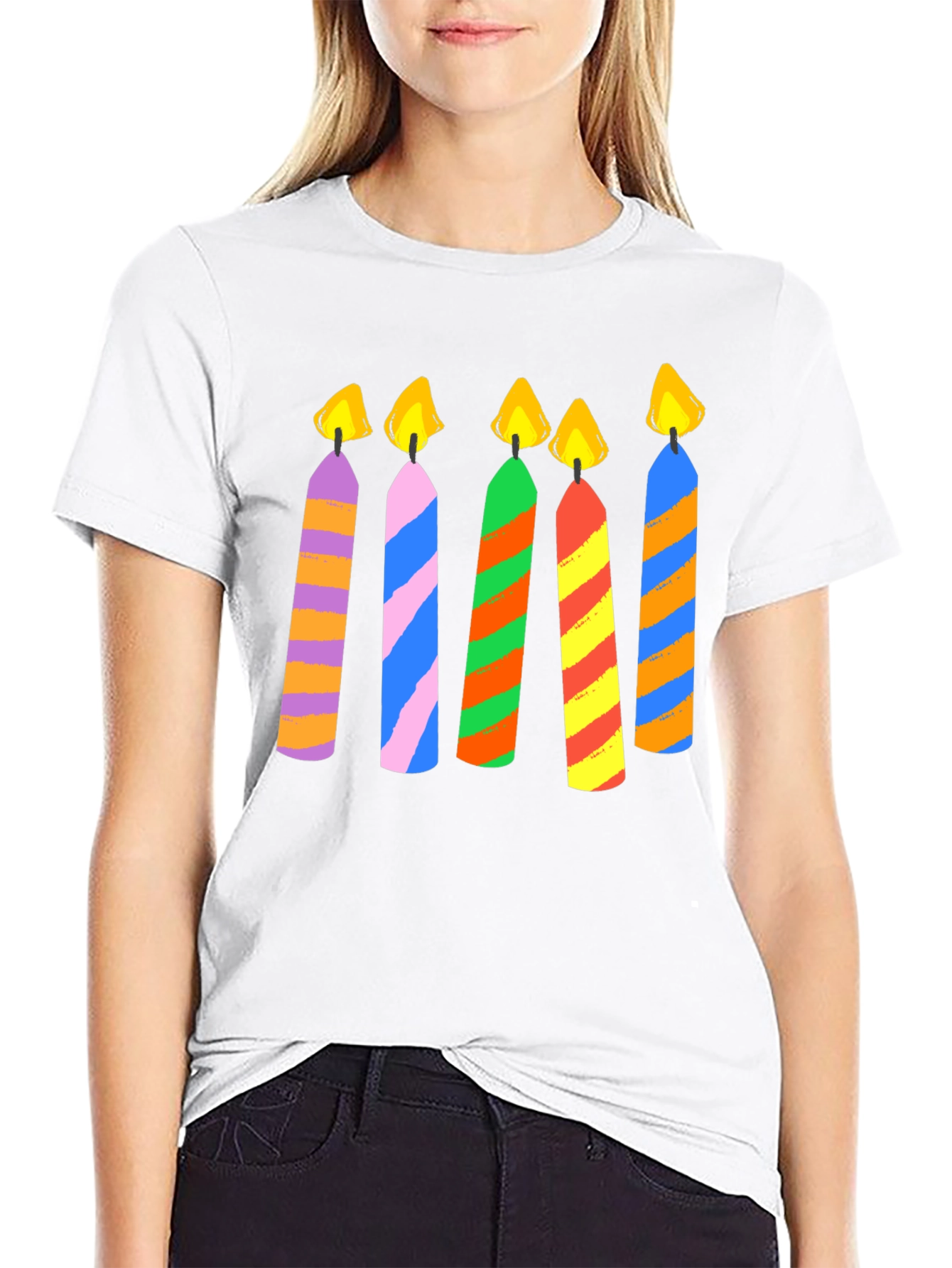 Black Candle Graphic Black T-Shirt view 9