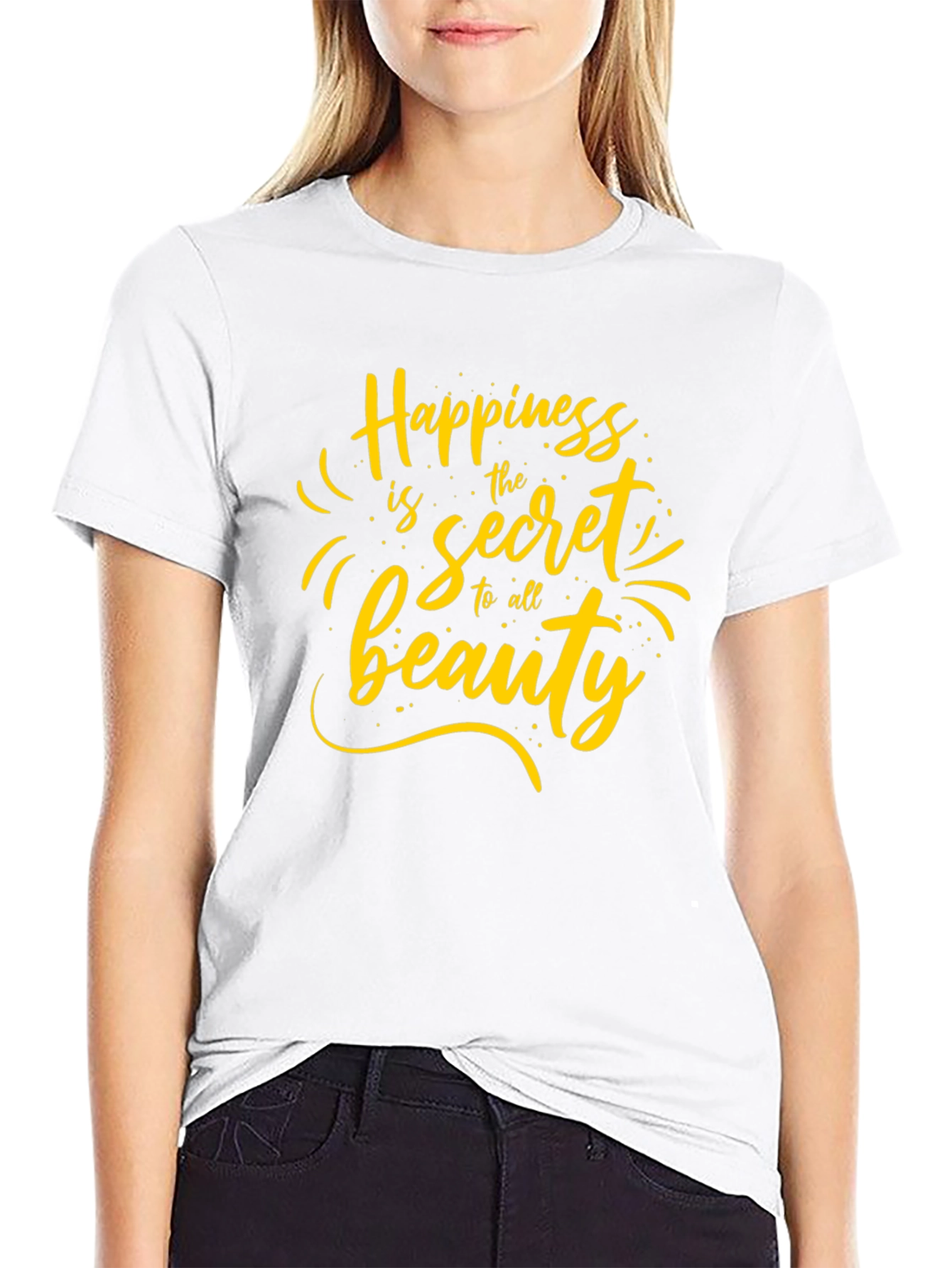 Black Happiness Secret Beauty T-Shirt view 9