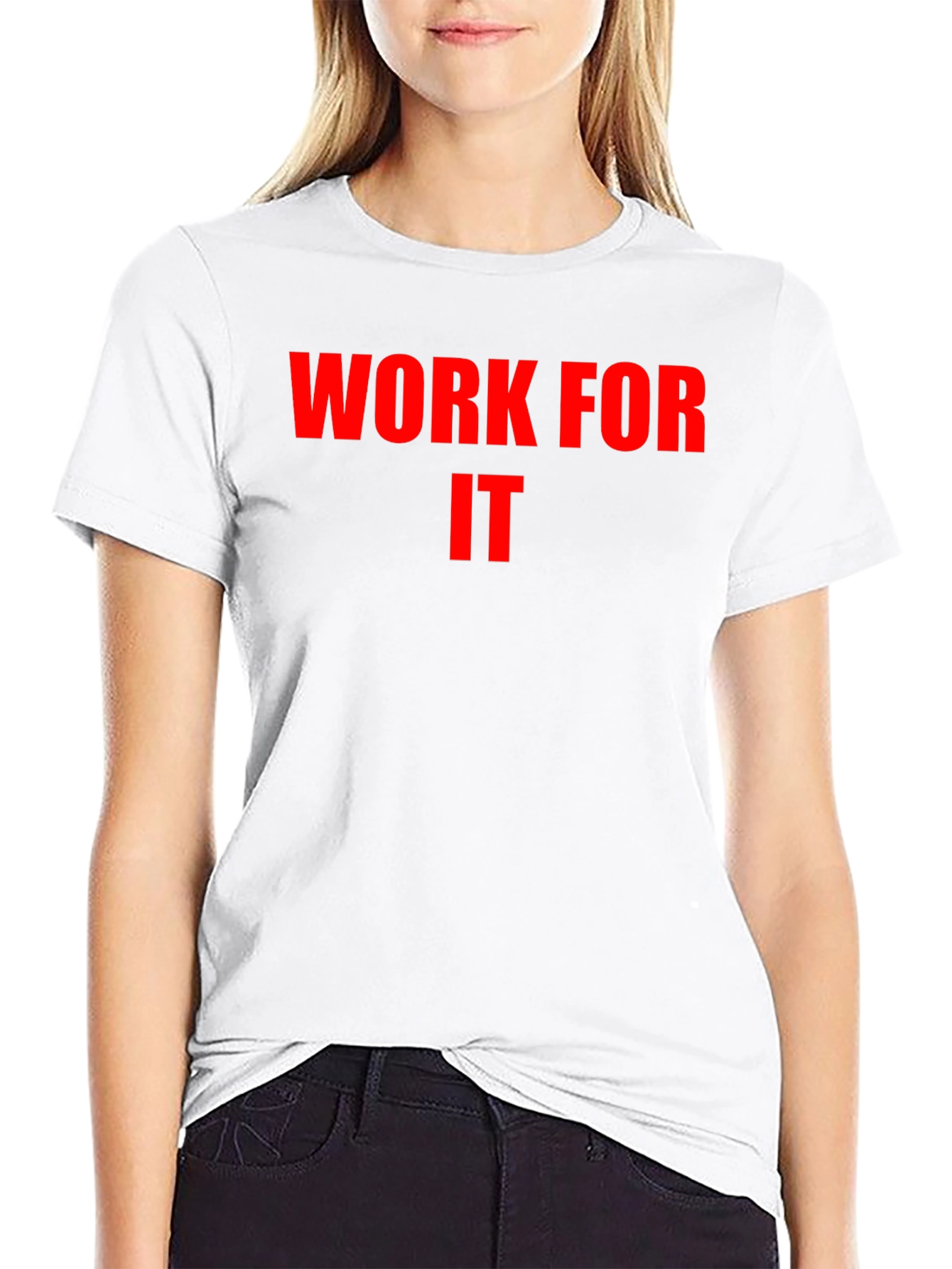Black Work For It Graphic Tee - Motivational Shirt view 9
