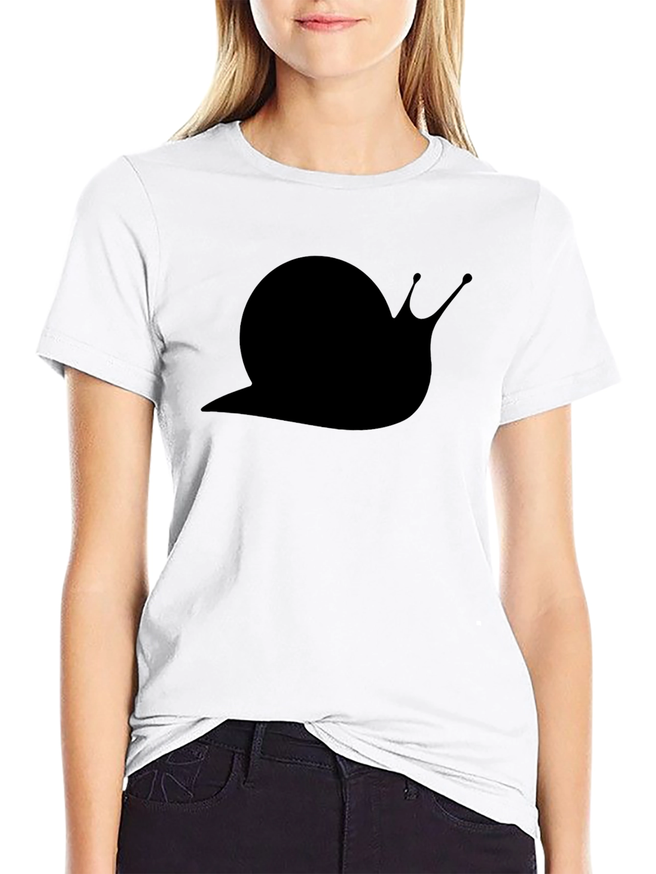 Black Snail Graphic Tee - Black Cotton Casual Shirt view 9