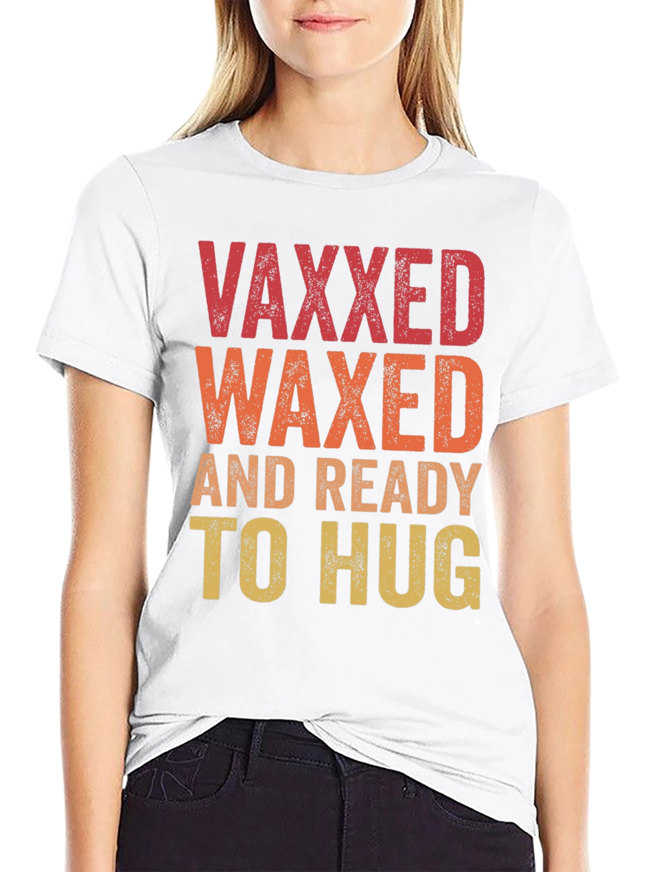 Black Vaxxed Waxed Ready to Hug T-Shirt view 9