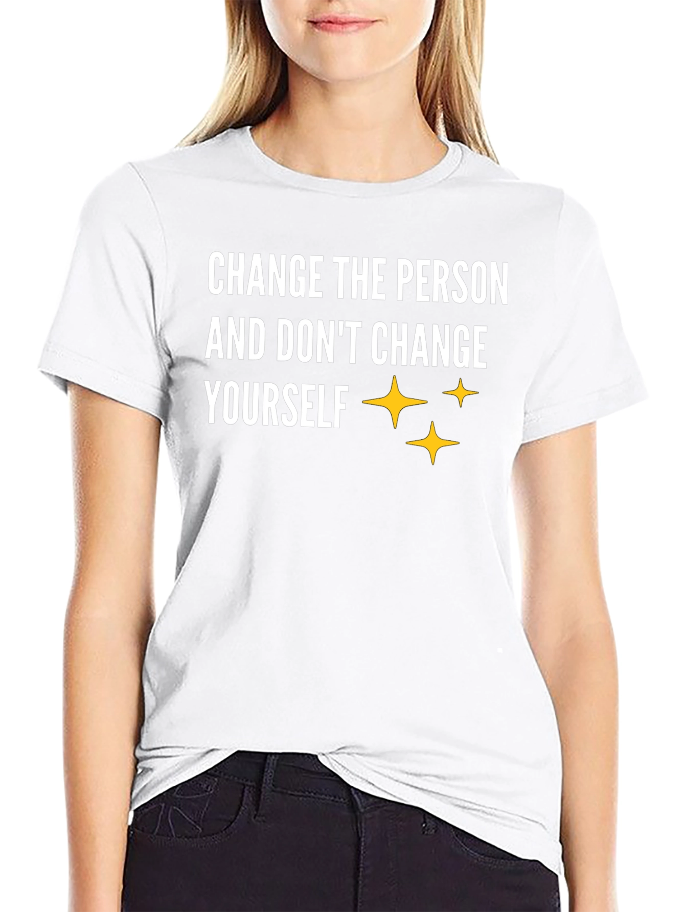 Black Change the Person Graphic T-Shirt view 9