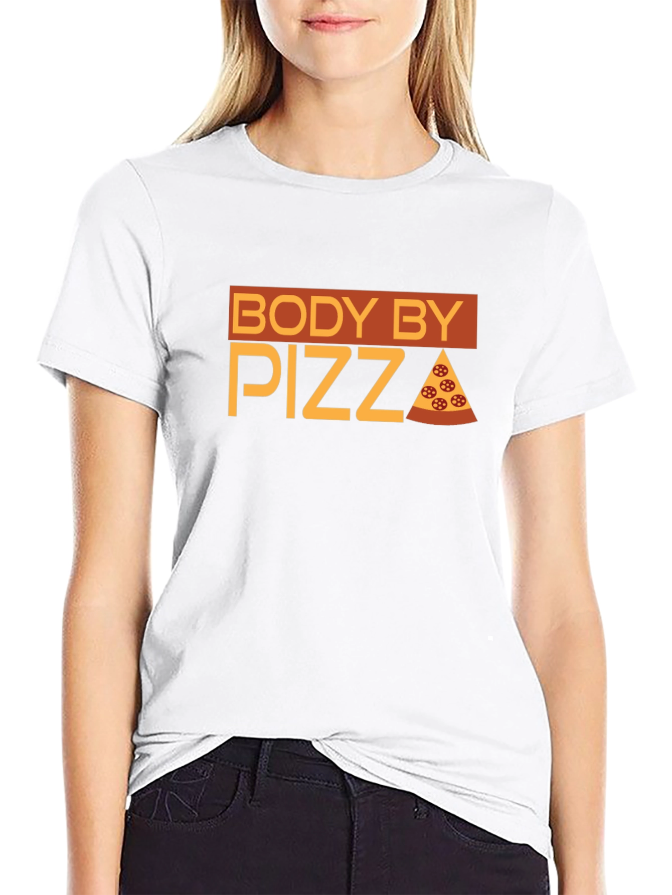 Body By Pizza T-Shirt - Funny Foodie Tee - 9