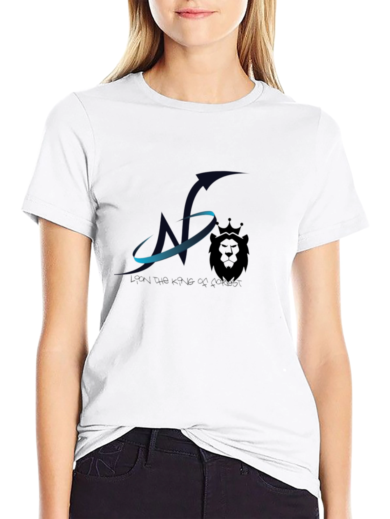 Black Lion King Graphic Black T-Shirt view 9