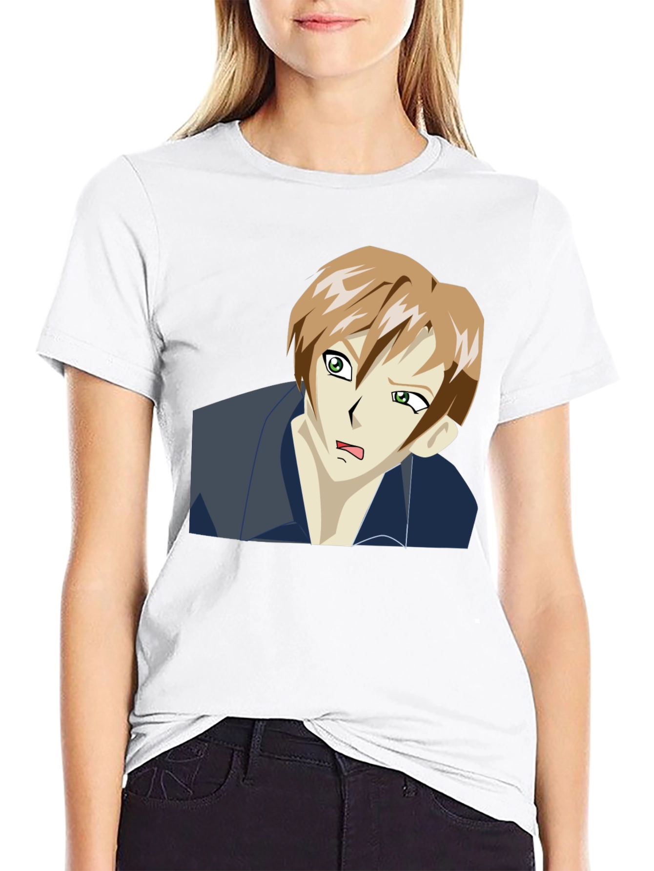 Black Anime Character T-Shirt - Classic Black Tee view 9