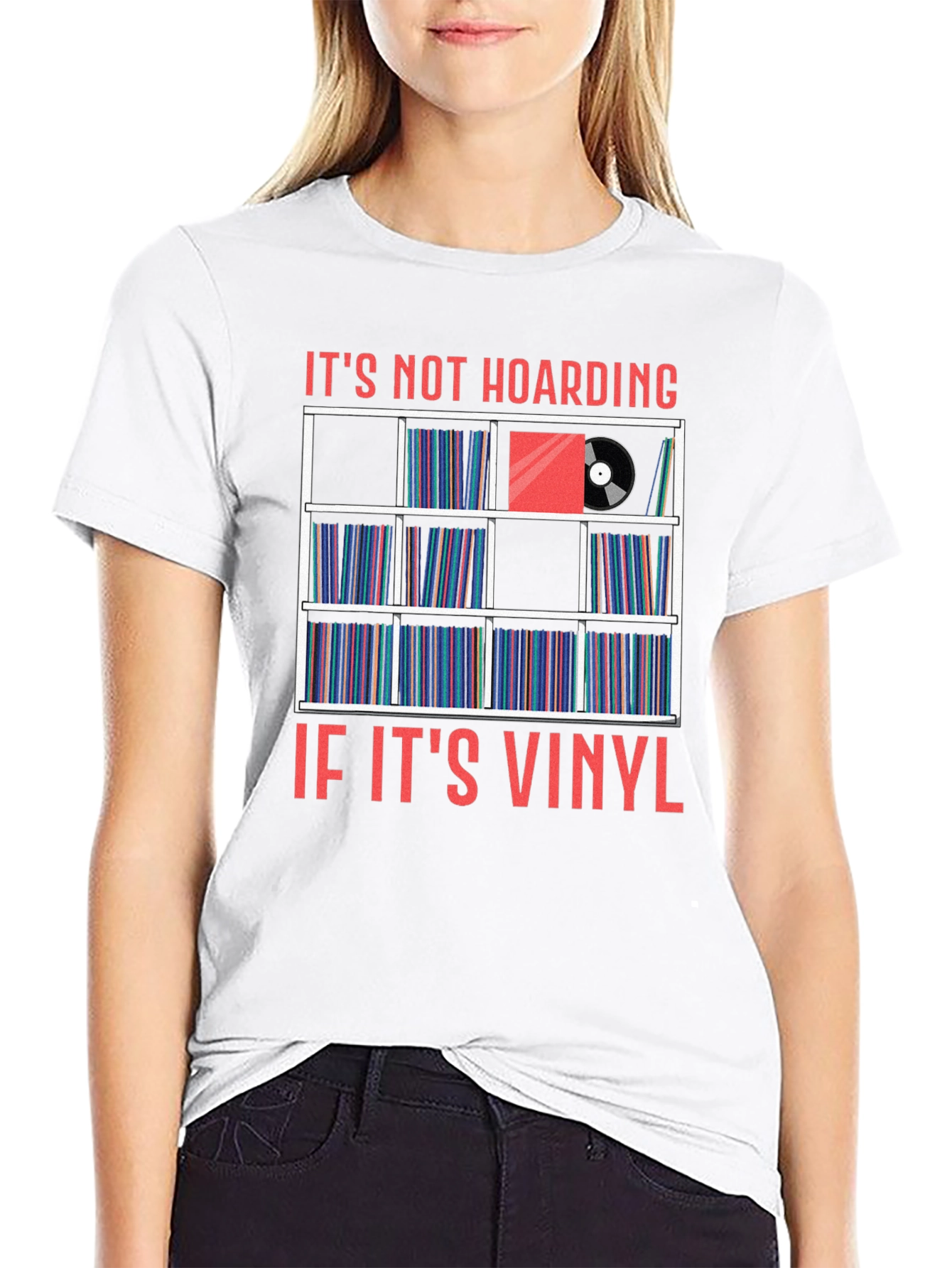 Black Vinyl Record Collector T-Shirt - It's Not Hoarding view 9