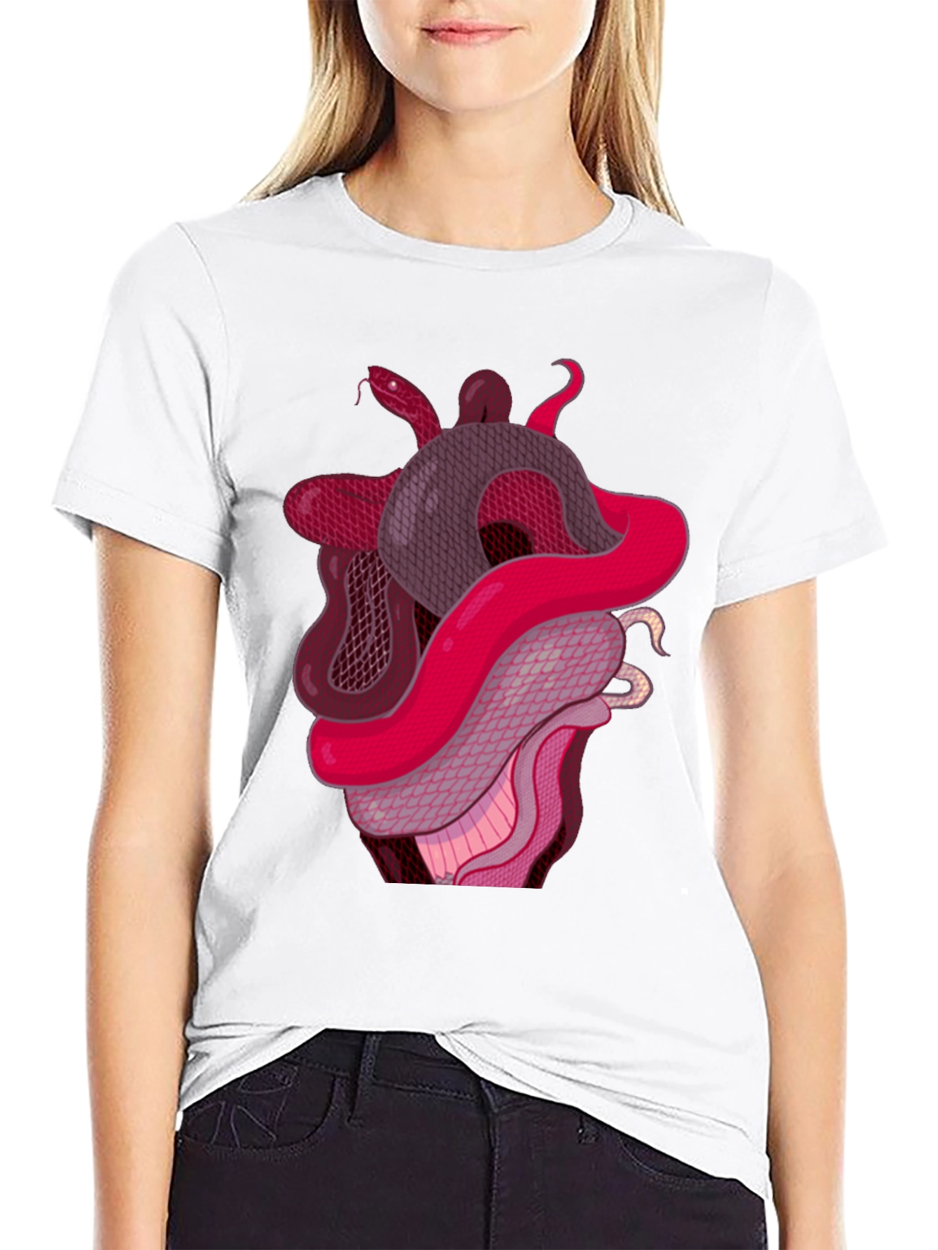 Black Snake Heart Graphic Tee - Stylish Black T-Shirt view 9