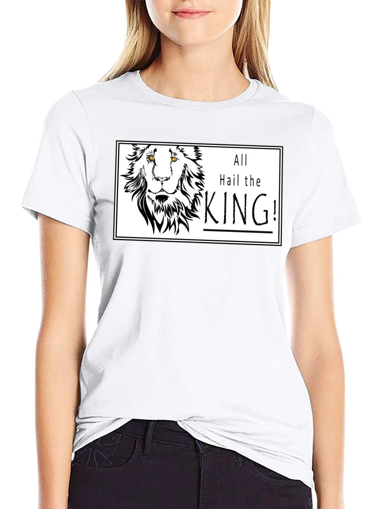 Black All Hail the King Lion Graphic Tee view 9