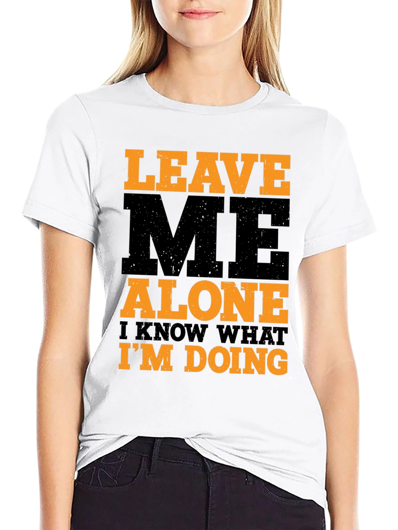 Black Leave Me Alone Graphic Tee - I Know What I'm Doing! view 9