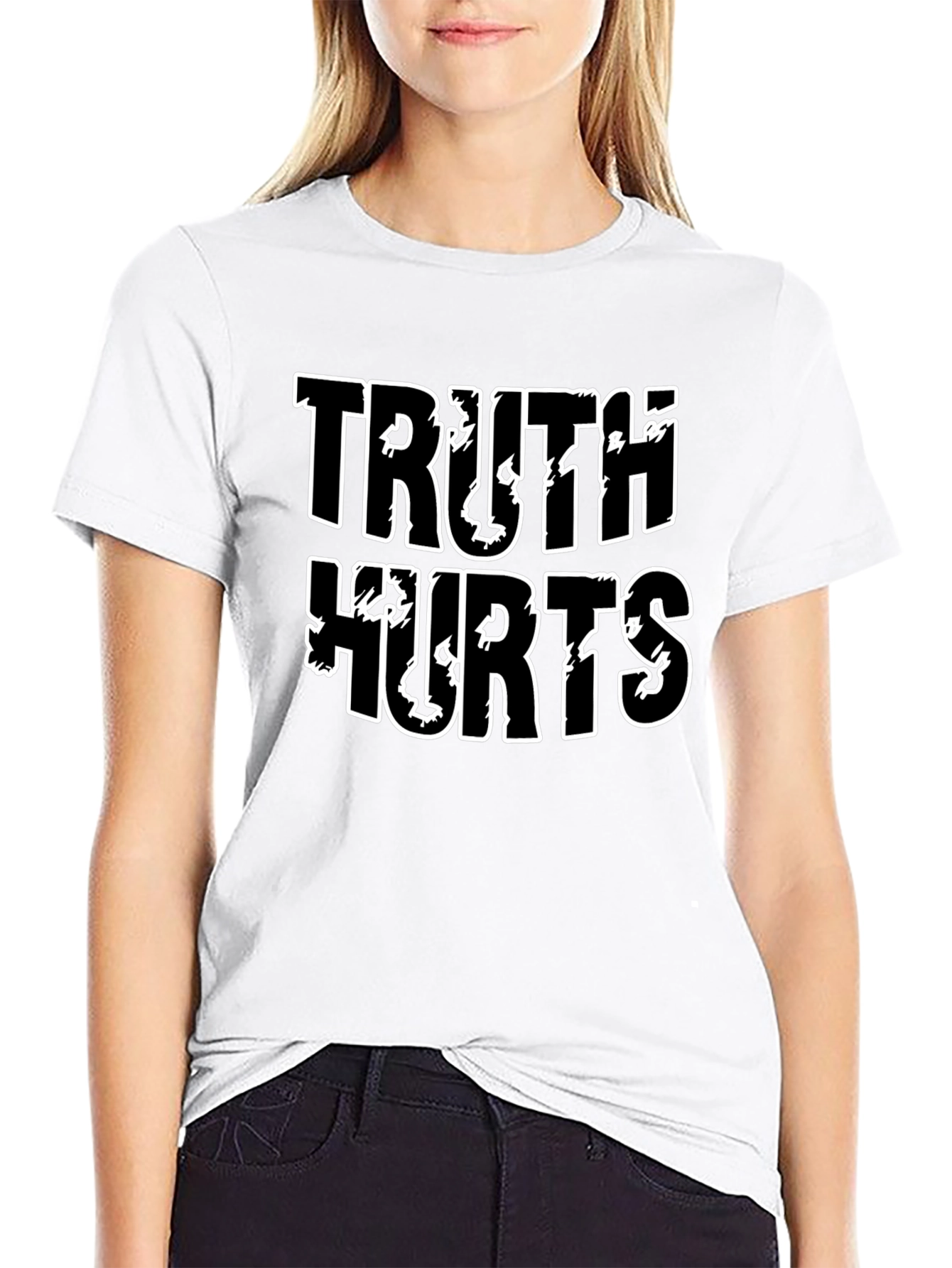 Black Truth Hurts Graphic Tee - Casual Mens T-Shirt view 9