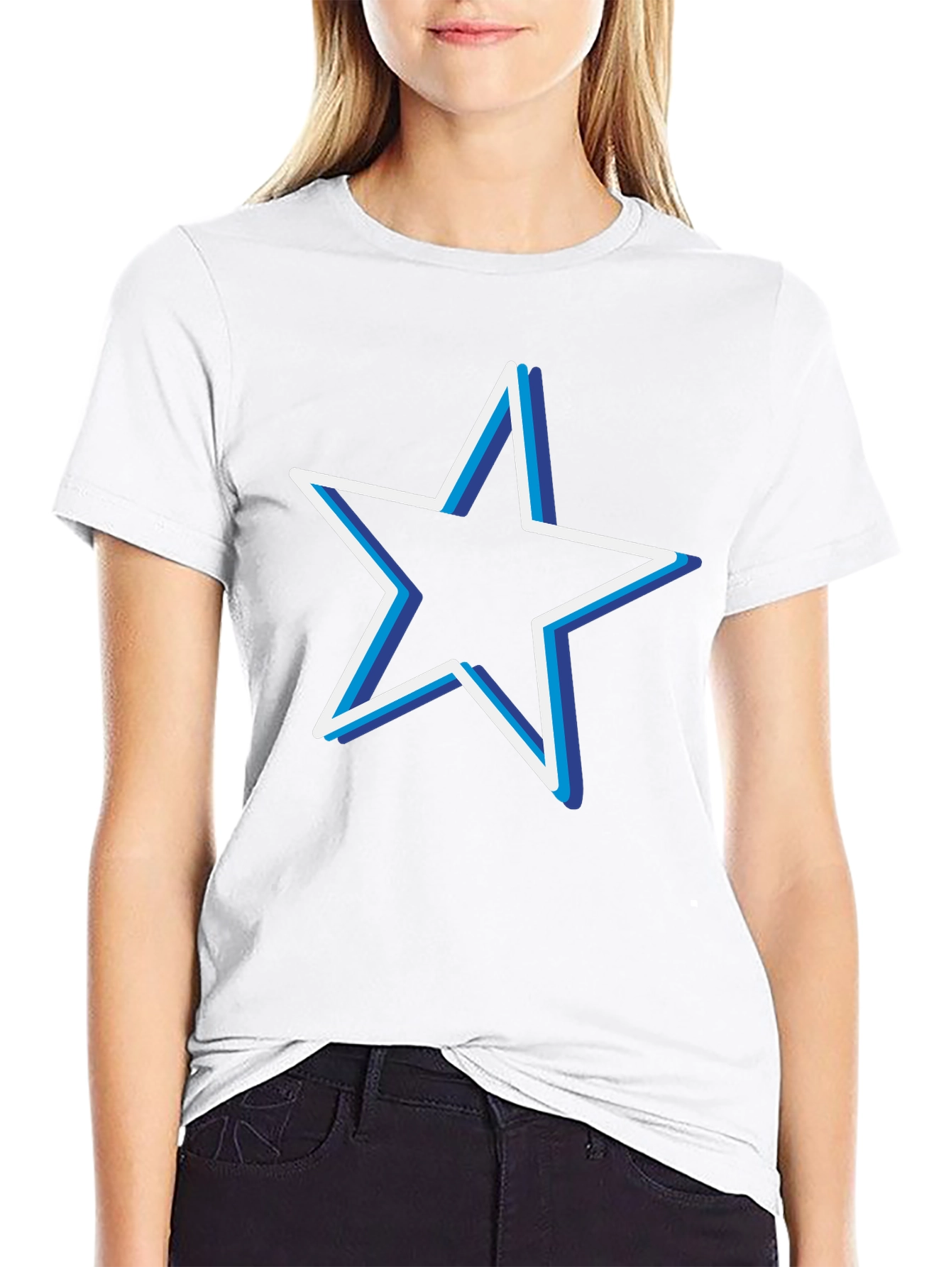 Black Star Graphic Black T-Shirt Casual Menswear view 9