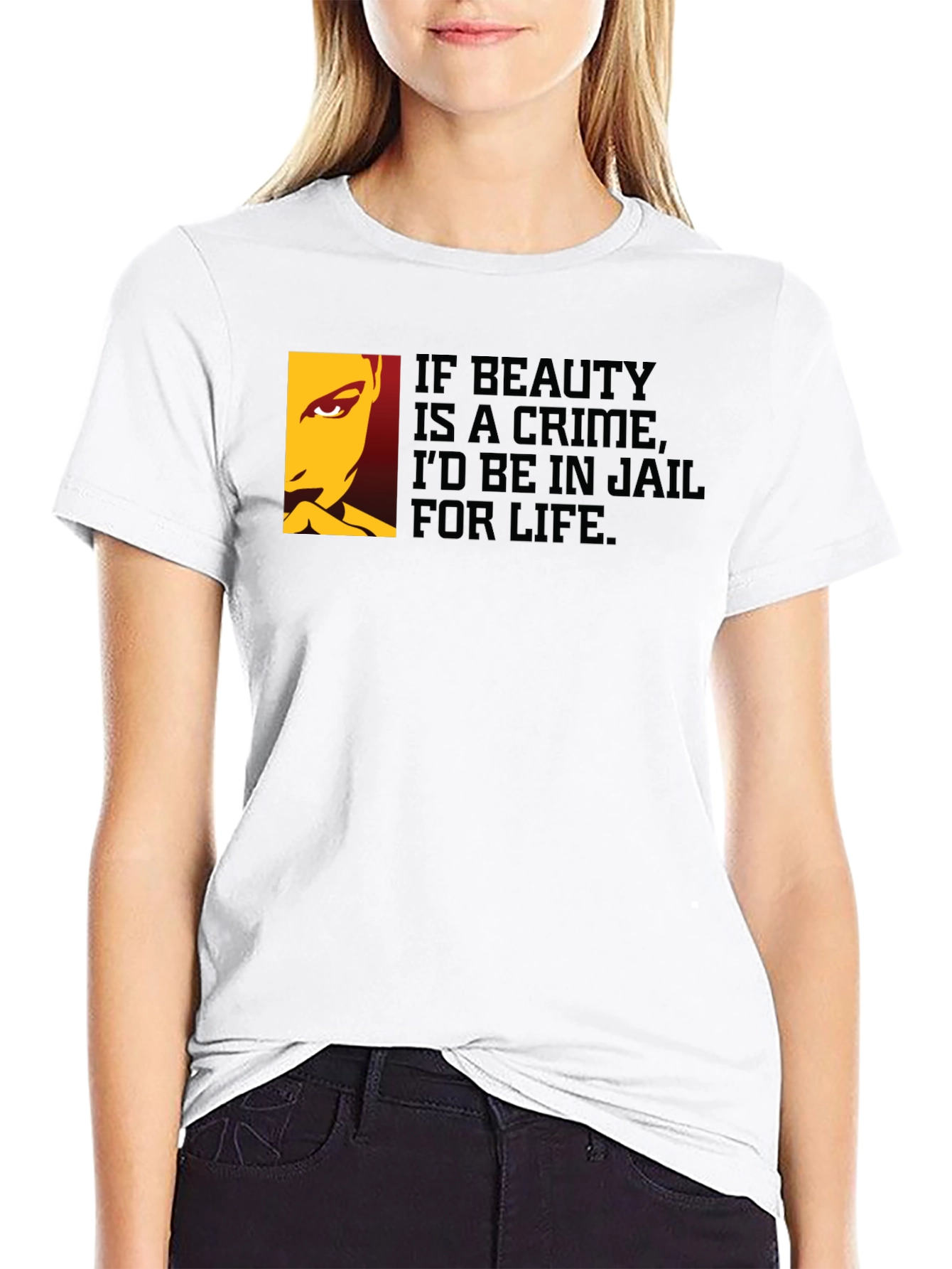 Black Beauty Crime Graphic Tee - Jail for Life Funny T-Shirt view 9