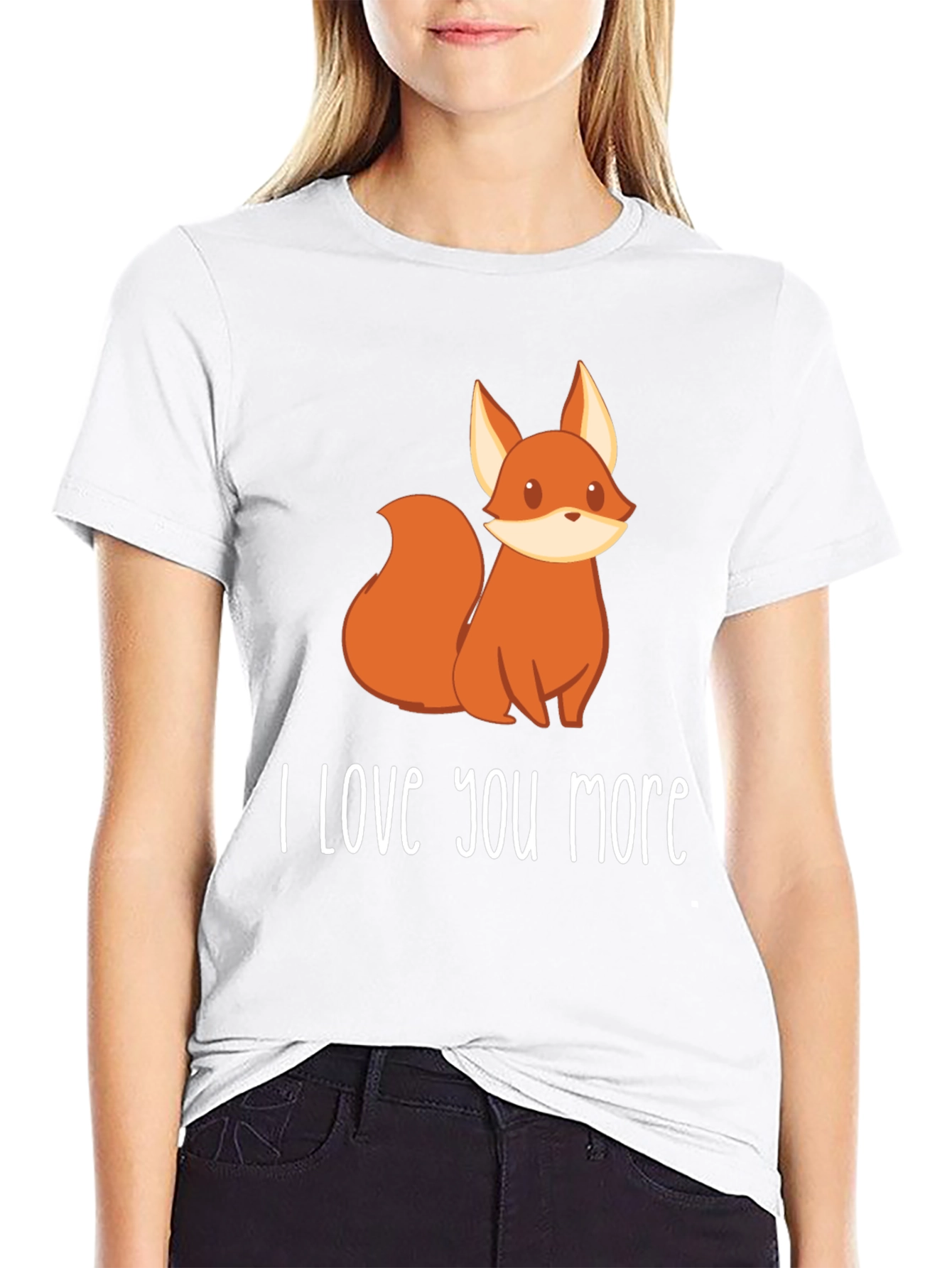 Black I Love You More Fox Graphic Tee view 9