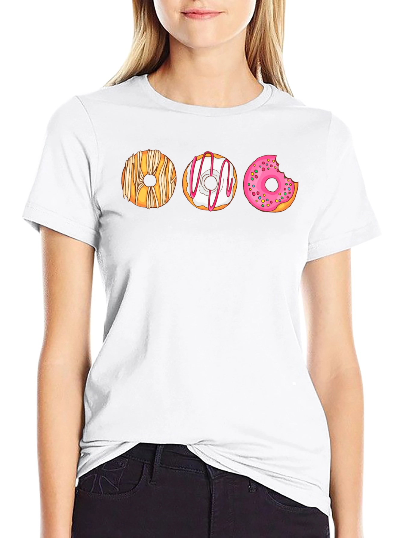 Black Donut Graphic T-Shirt - Sweet Tooth Fashion view 9