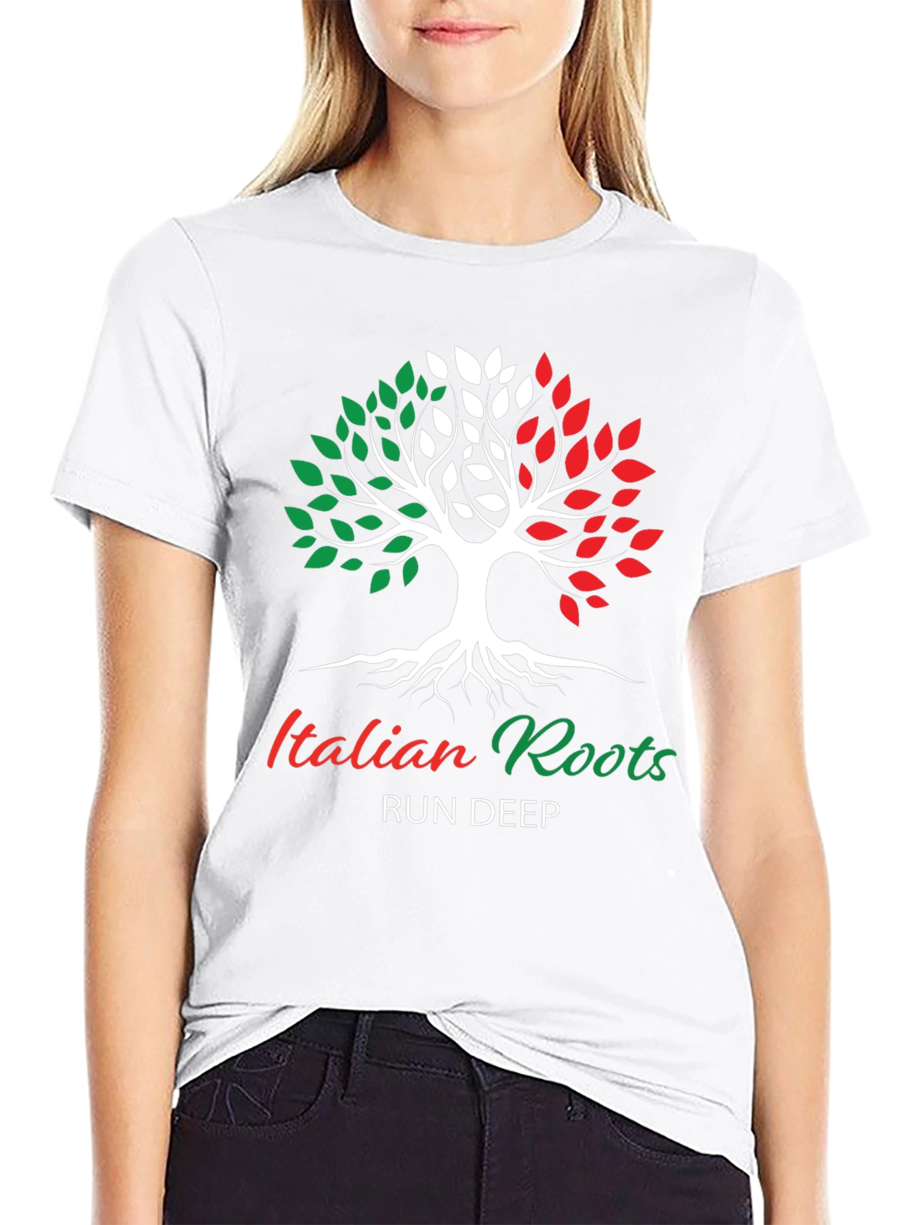 Black Italian Roots Run Deep T-Shirt view 9