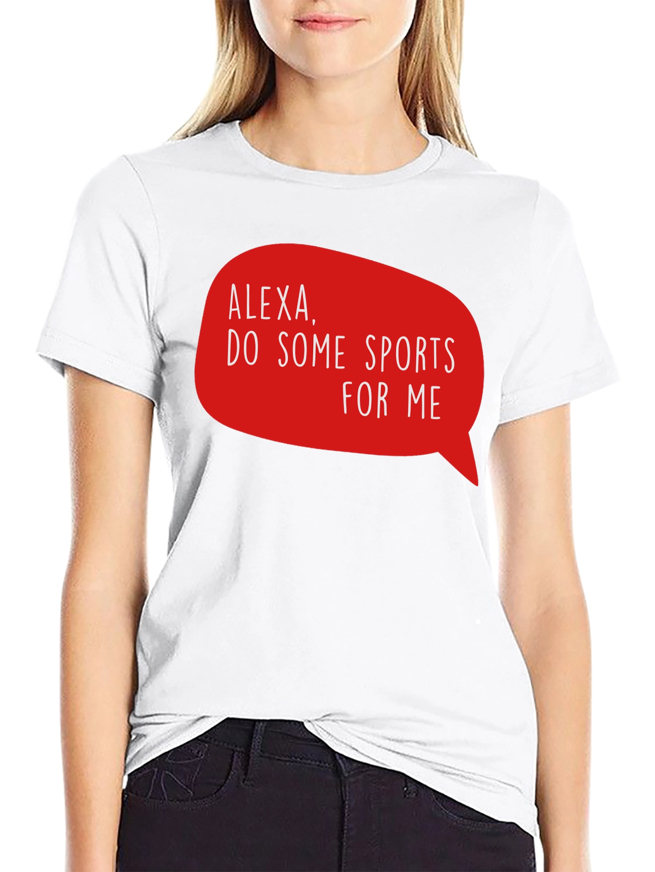 Black Alexa Do Some Sports T-Shirt - Funny Graphic Tee view 9