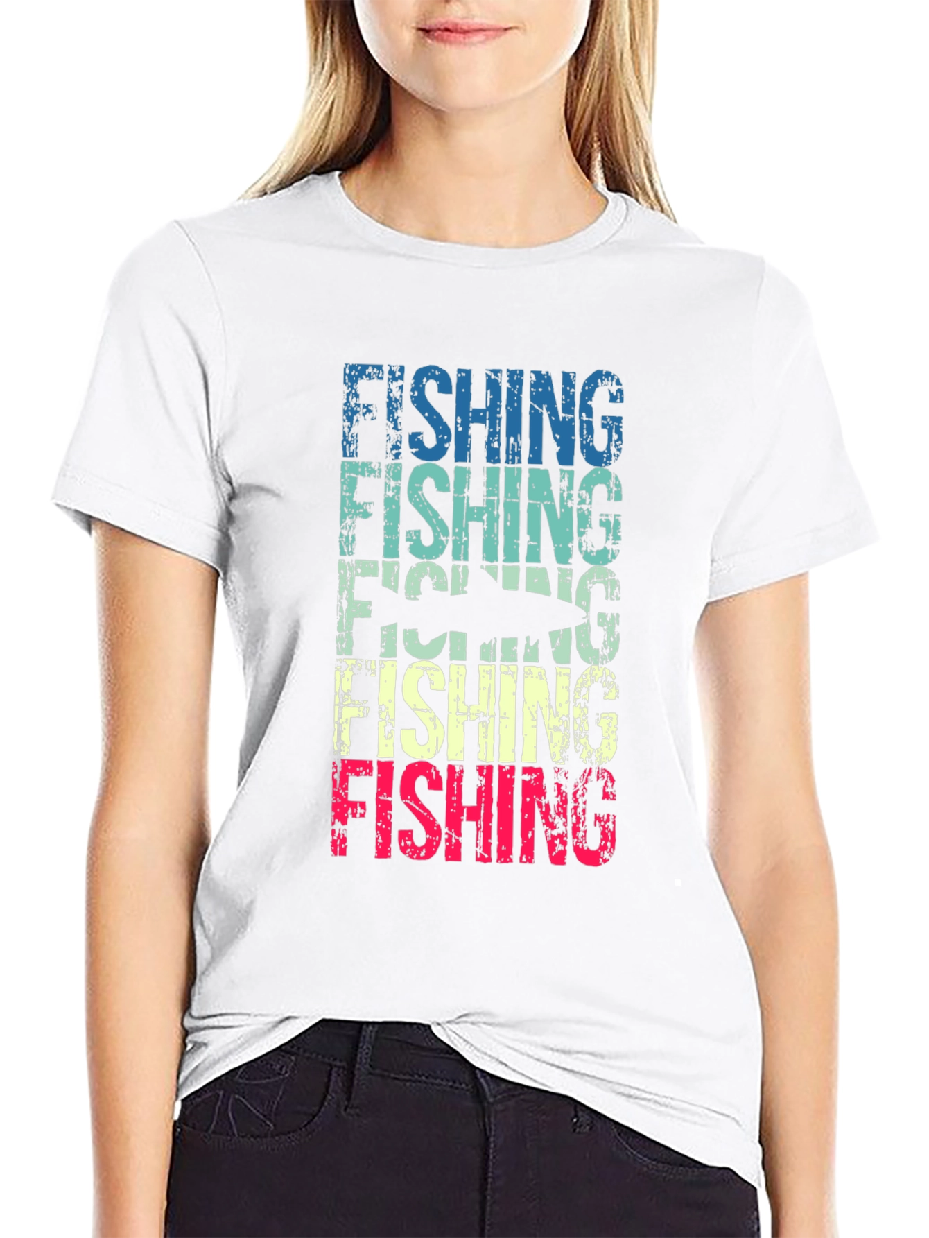 Black Retro Fishing T-Shirt view 9