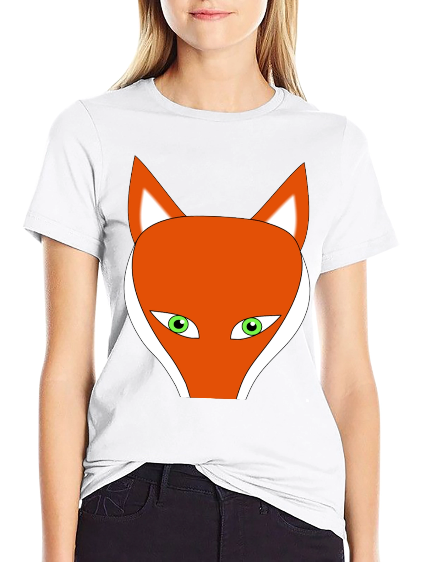 Black Fox Graphic Tee - Black Cotton Blend Shirt view 9