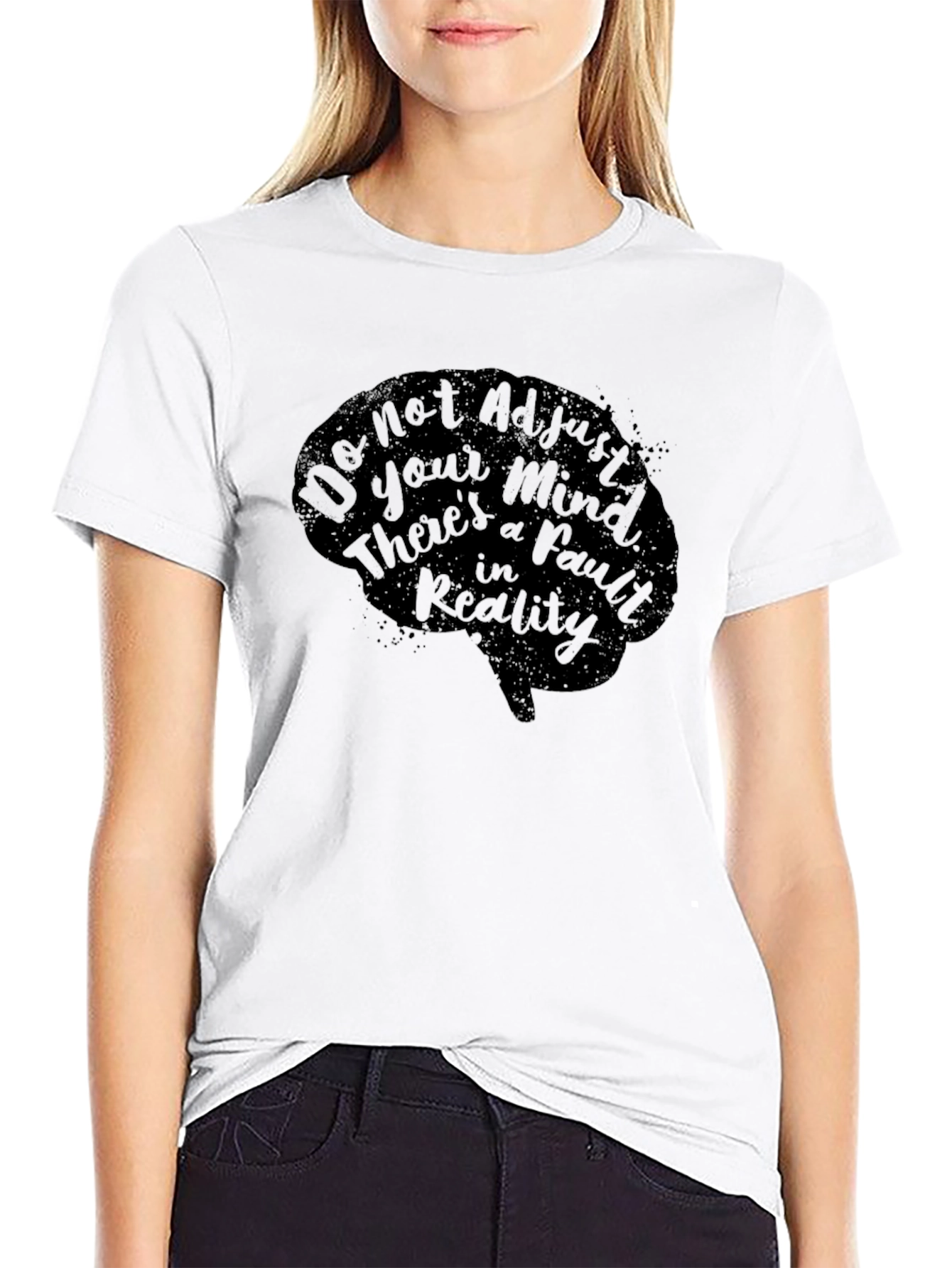 Black Mind Fault T-Shirt - Dark Humor Graphic Tee view 9