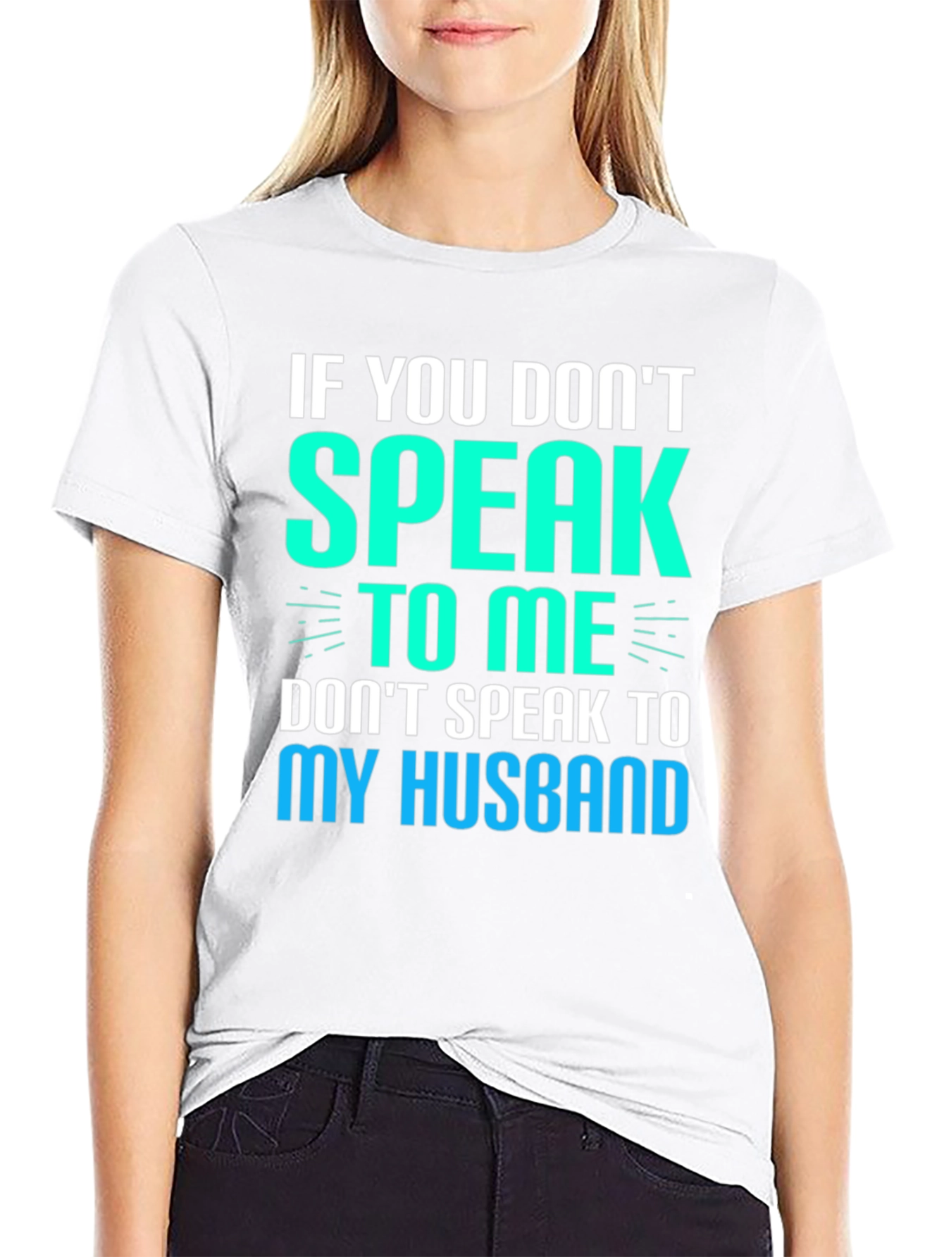 Black If You Don't Speak to Me Funny Graphic T-Shirt view 9