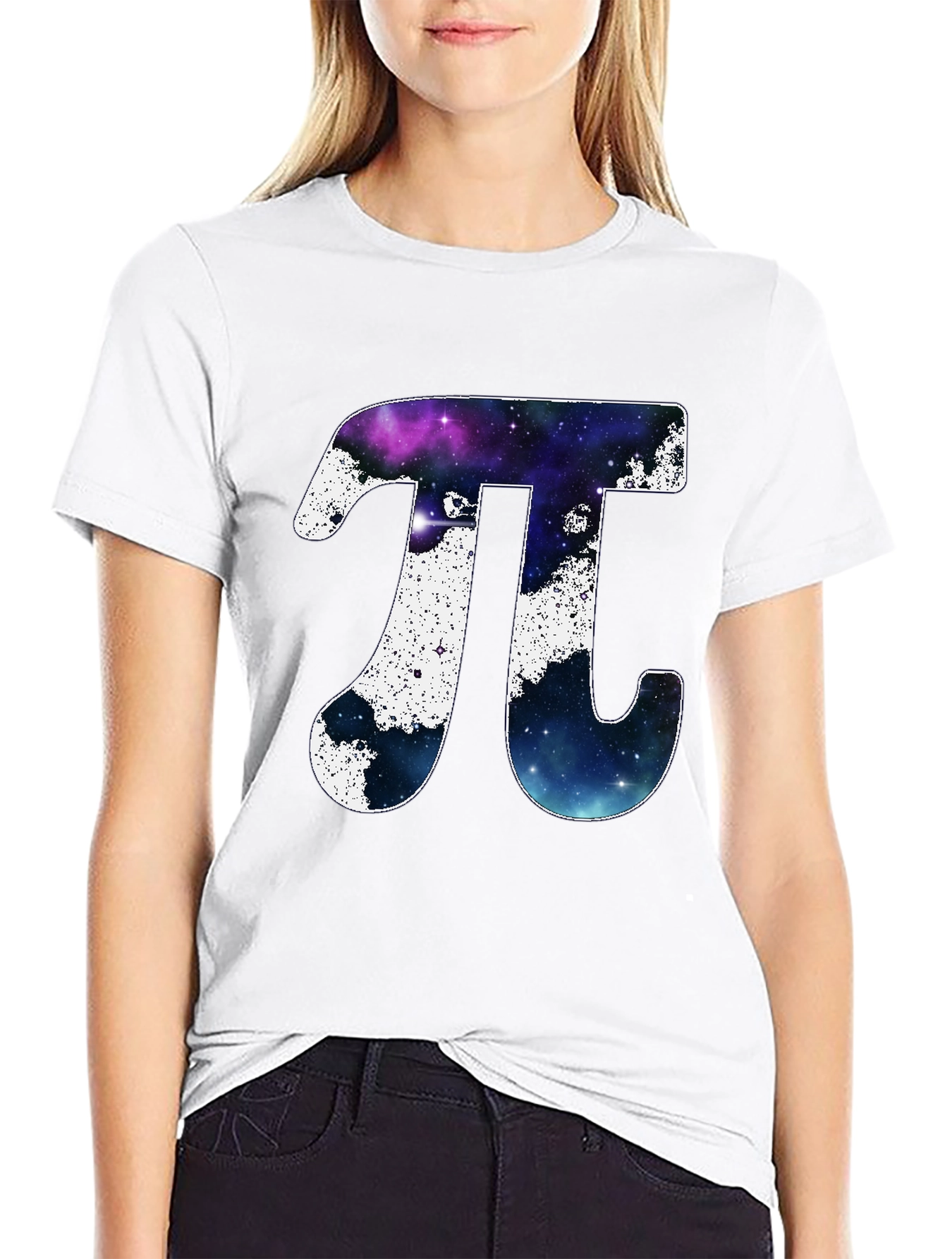 Black Cosmic Pi Symbol T-Shirt view 9