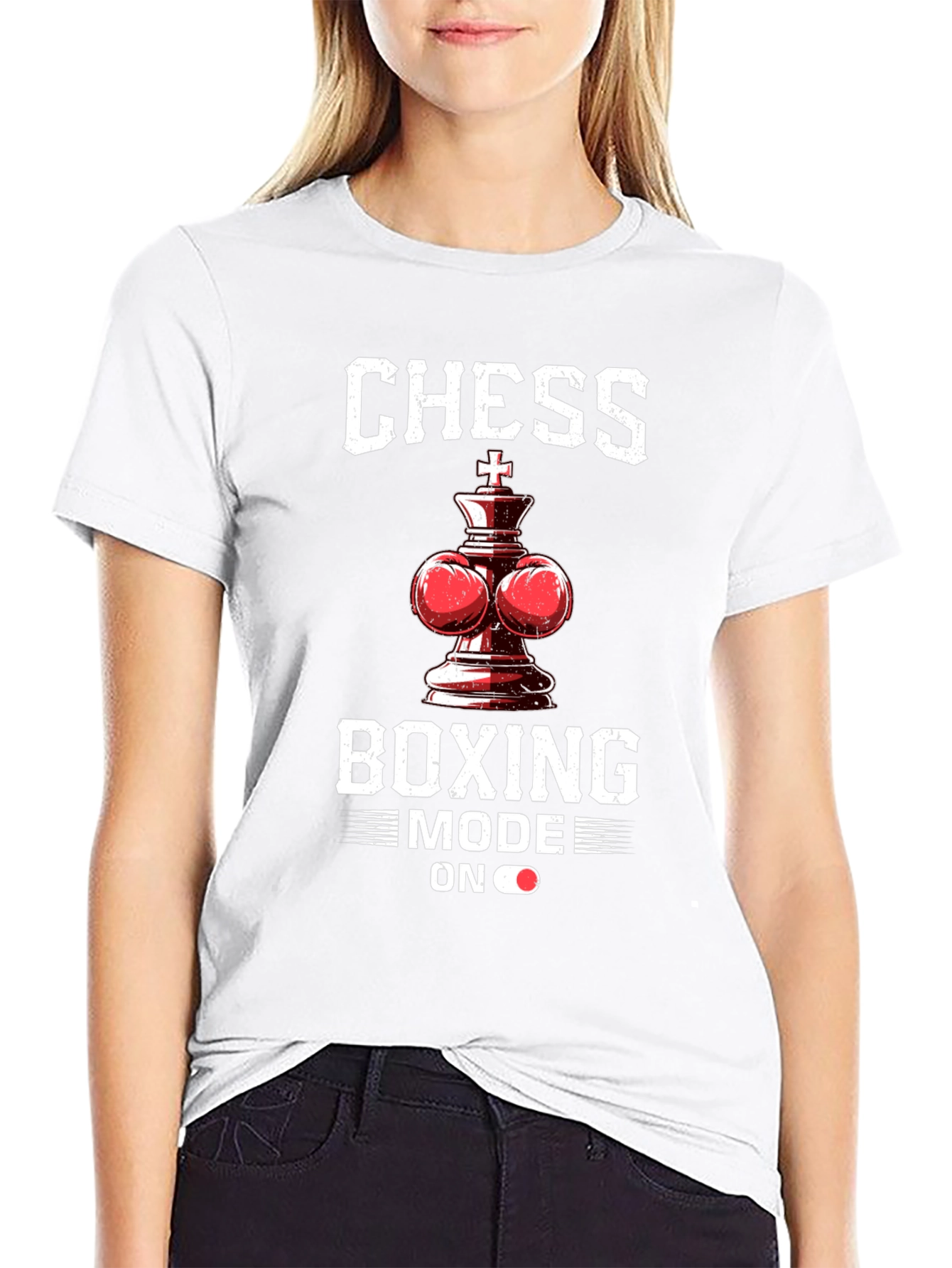 Black Chess Boxing Mode On T-Shirt - Unique Design view 9