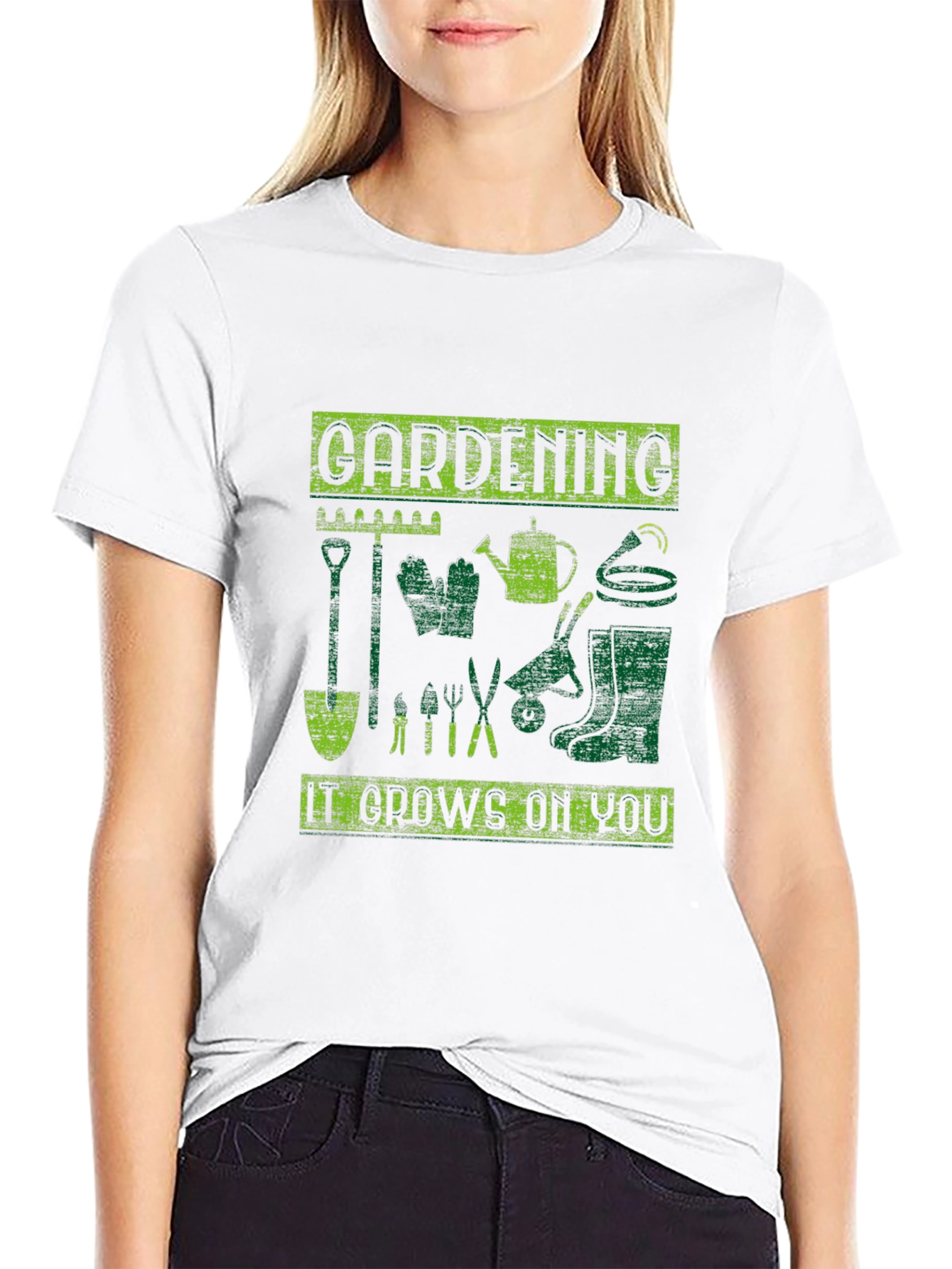 Black Gardening It Grows On You Black T-Shirt view 9