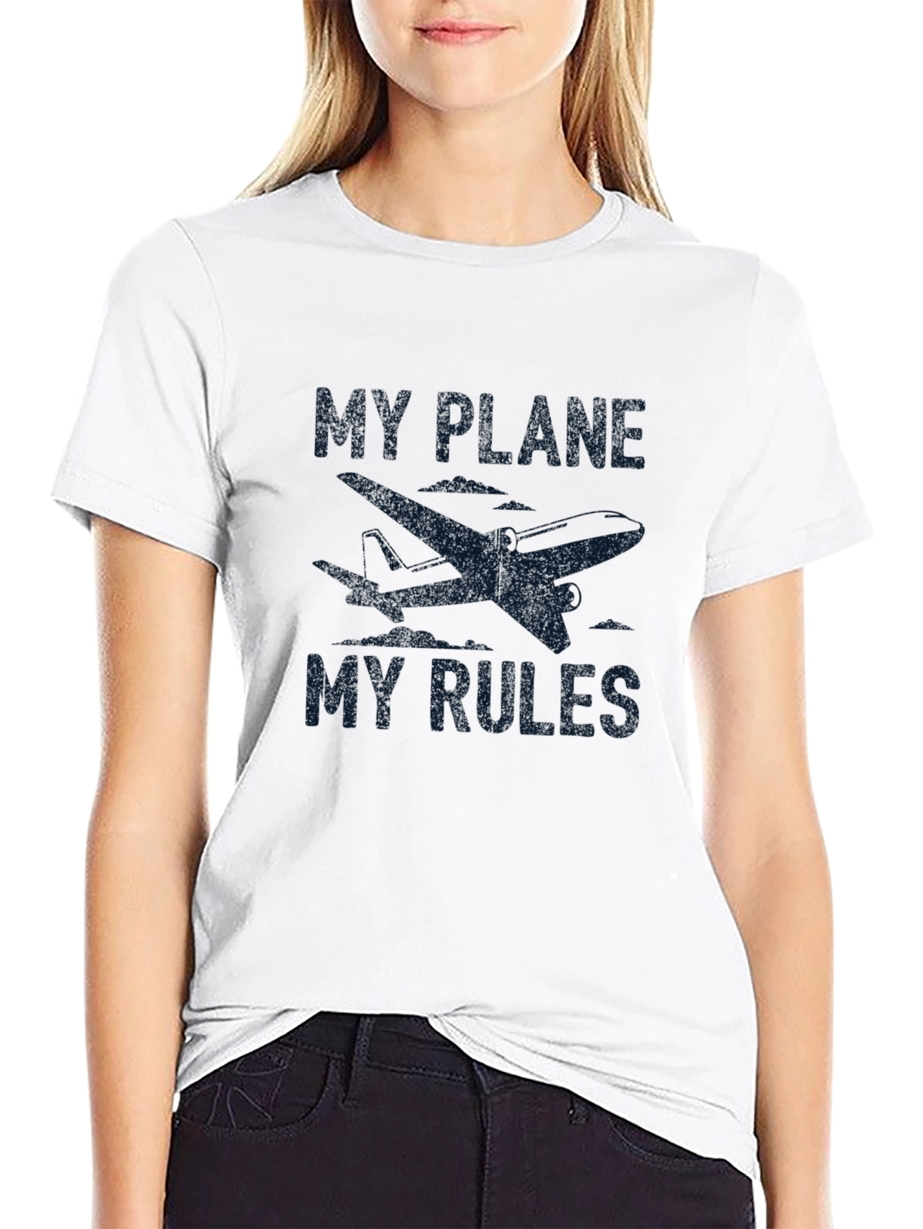 Black My Plane, My Rules T-Shirt view 9