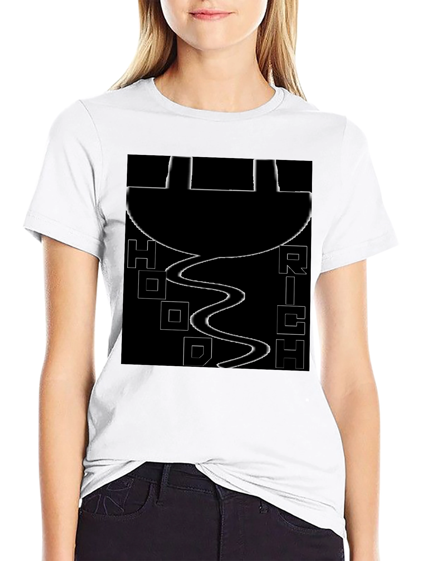 Black Hood Rich Graphic Tee - Black Cotton view 9