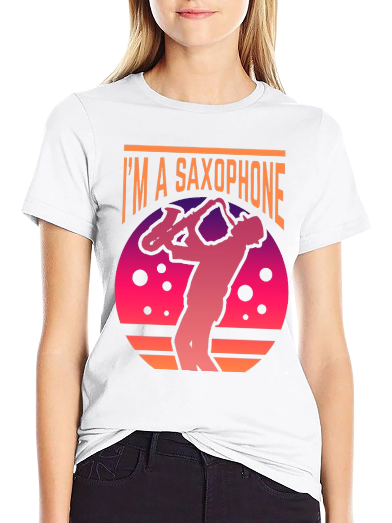 Black I'm A Saxophone T-Shirt - Music Lover Tee view 9
