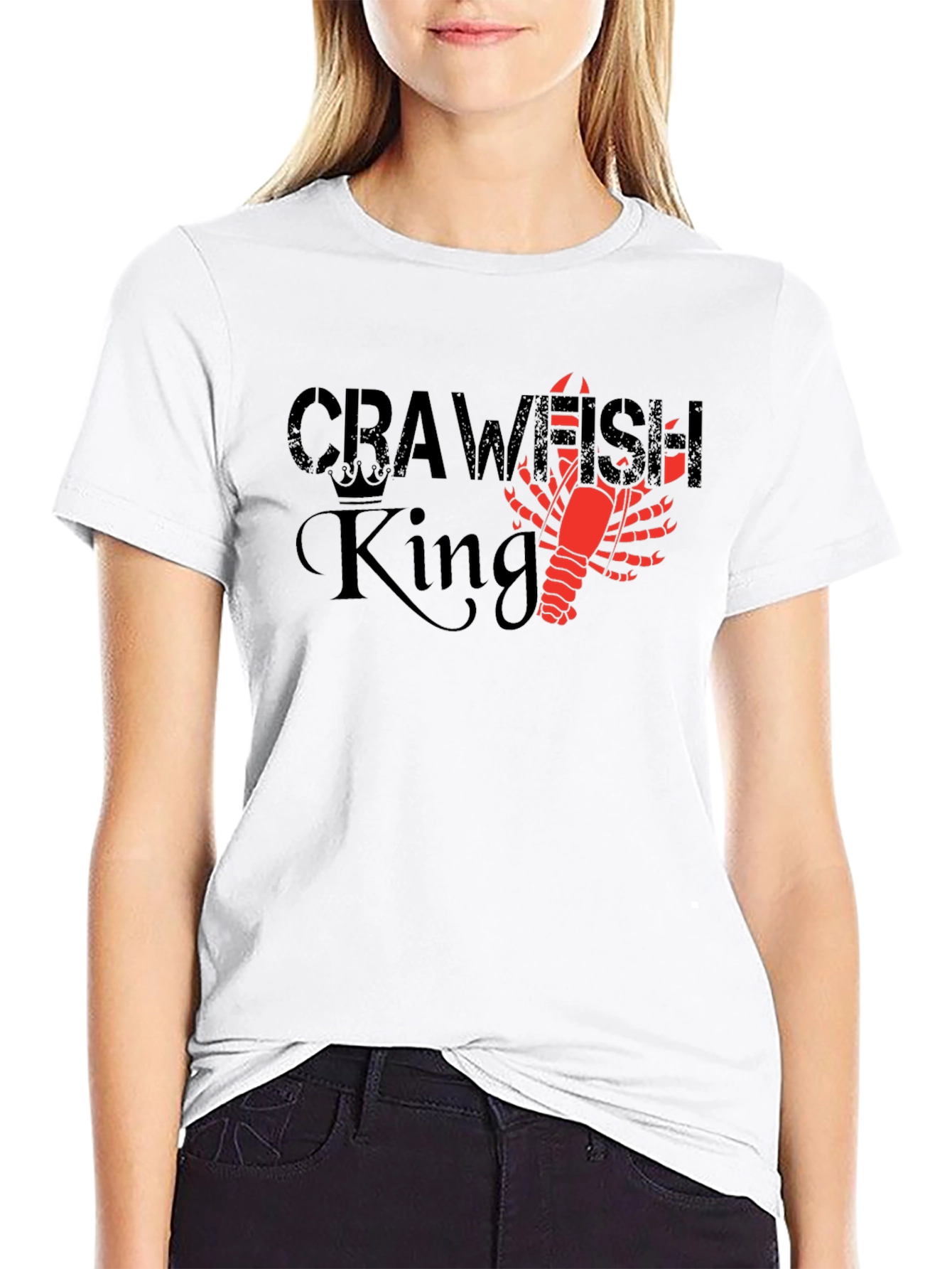 Black Crawfish King Graphic Tee - Louisiana Pride view 9